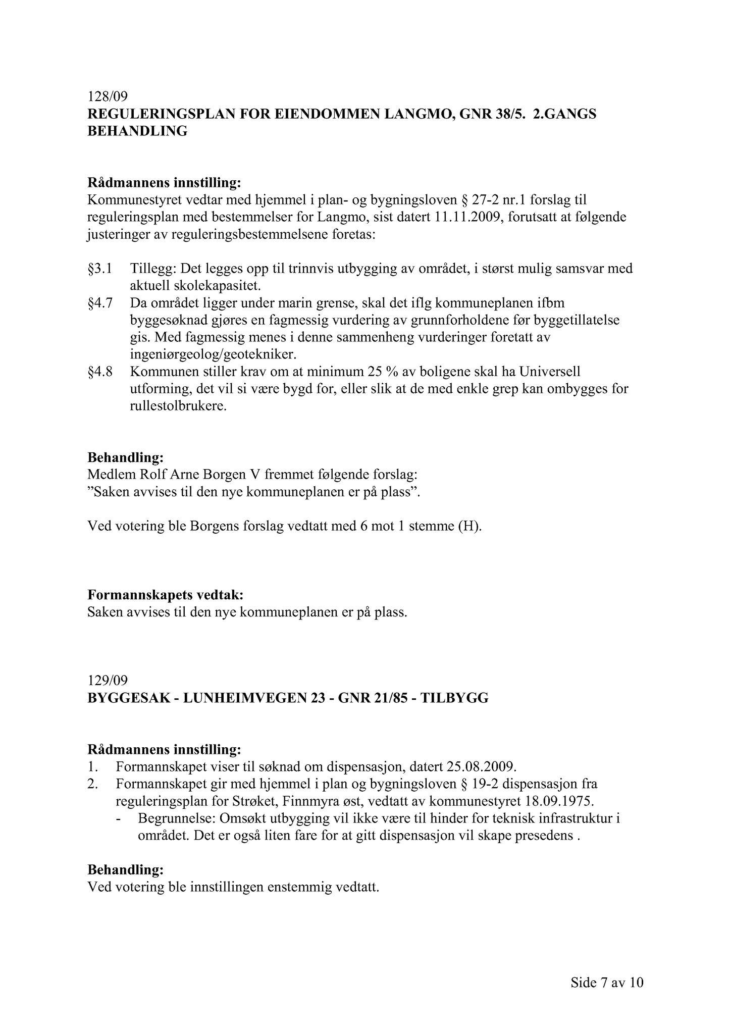 Klæbu Kommune, TRKO/KK/02-FS/L002: Formannsskapet - Møtedokumenter, 2009, p. 1234