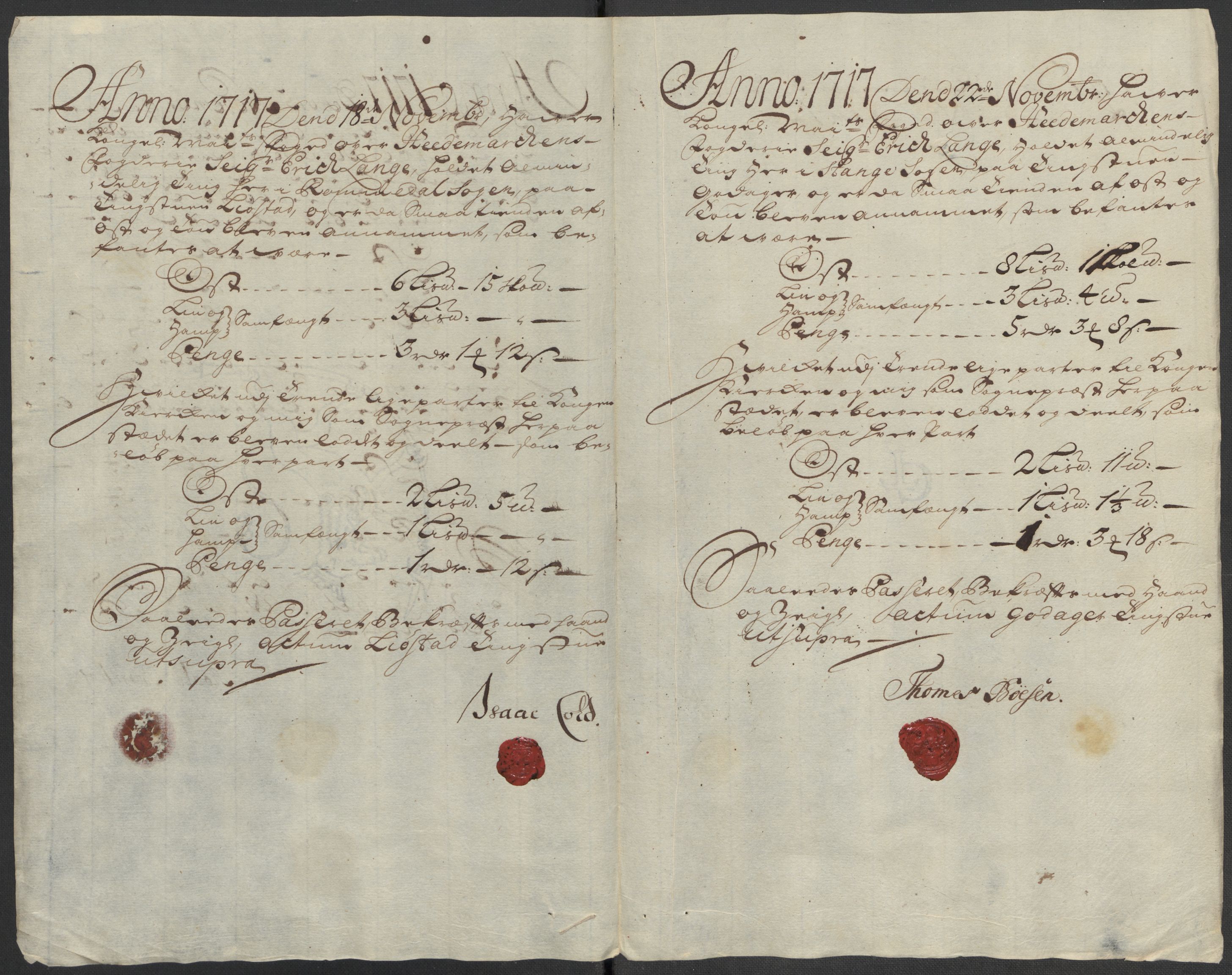 Rentekammeret inntil 1814, Reviderte regnskaper, Fogderegnskap, AV/RA-EA-4092/R16/L1056: Fogderegnskap Hedmark, 1717, p. 278