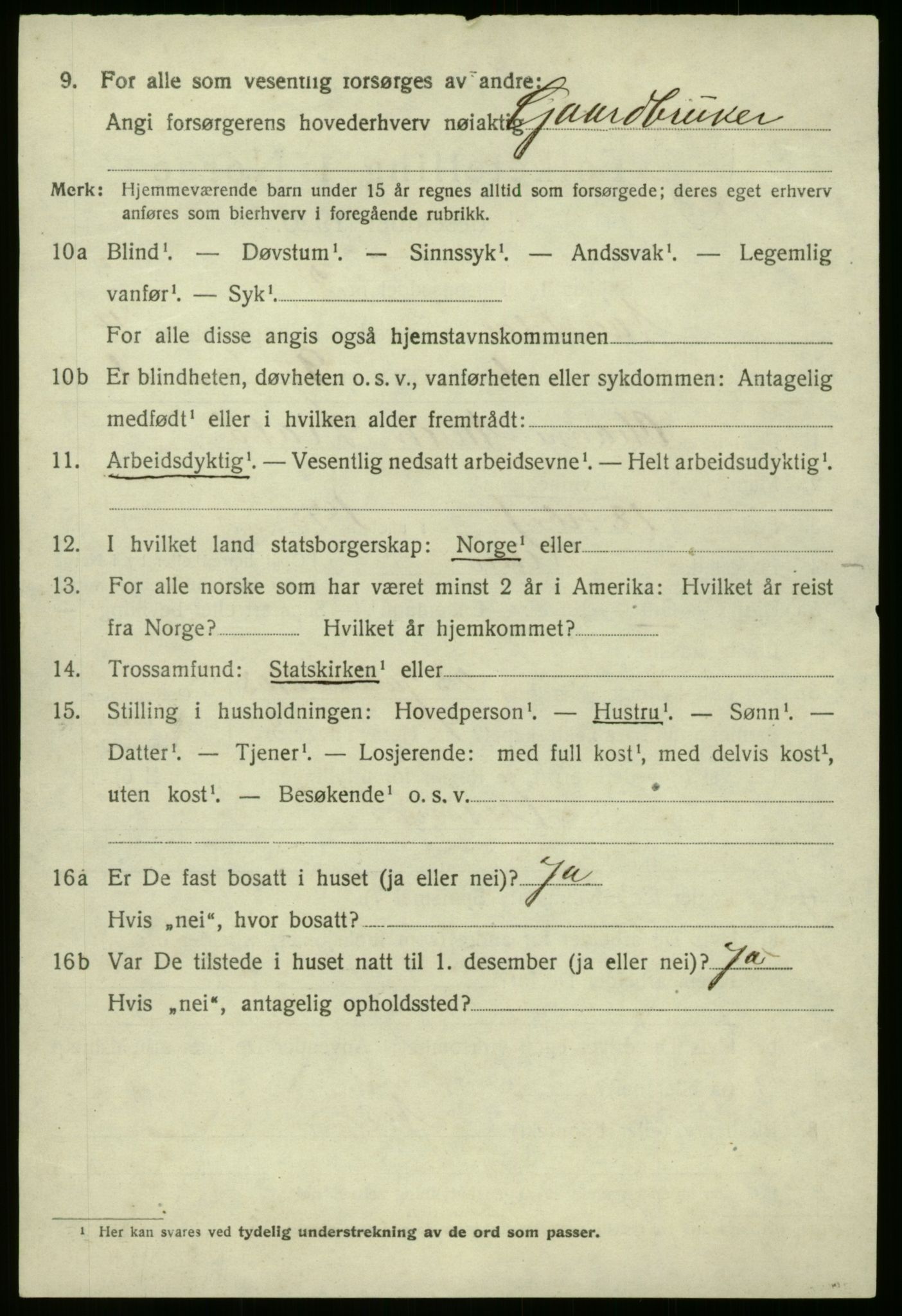 SAB, 1920 census for Naustdal, 1920, p. 2354