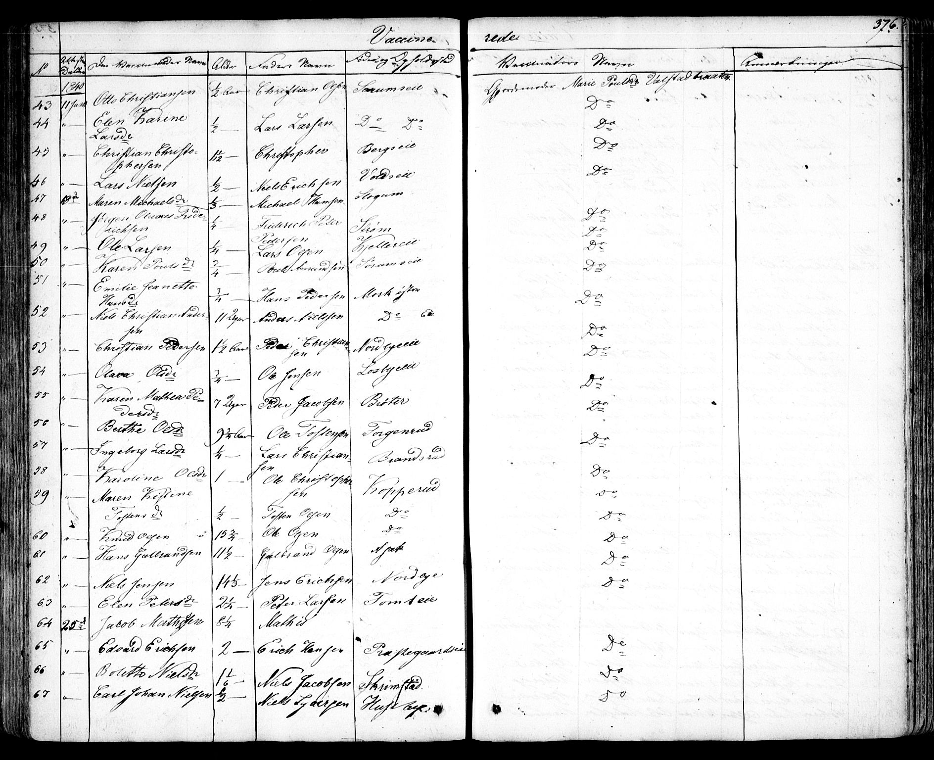 Skedsmo prestekontor Kirkebøker, AV/SAO-A-10033a/F/Fa/L0009: Parish register (official) no. I 9, 1830-1853, p. 376