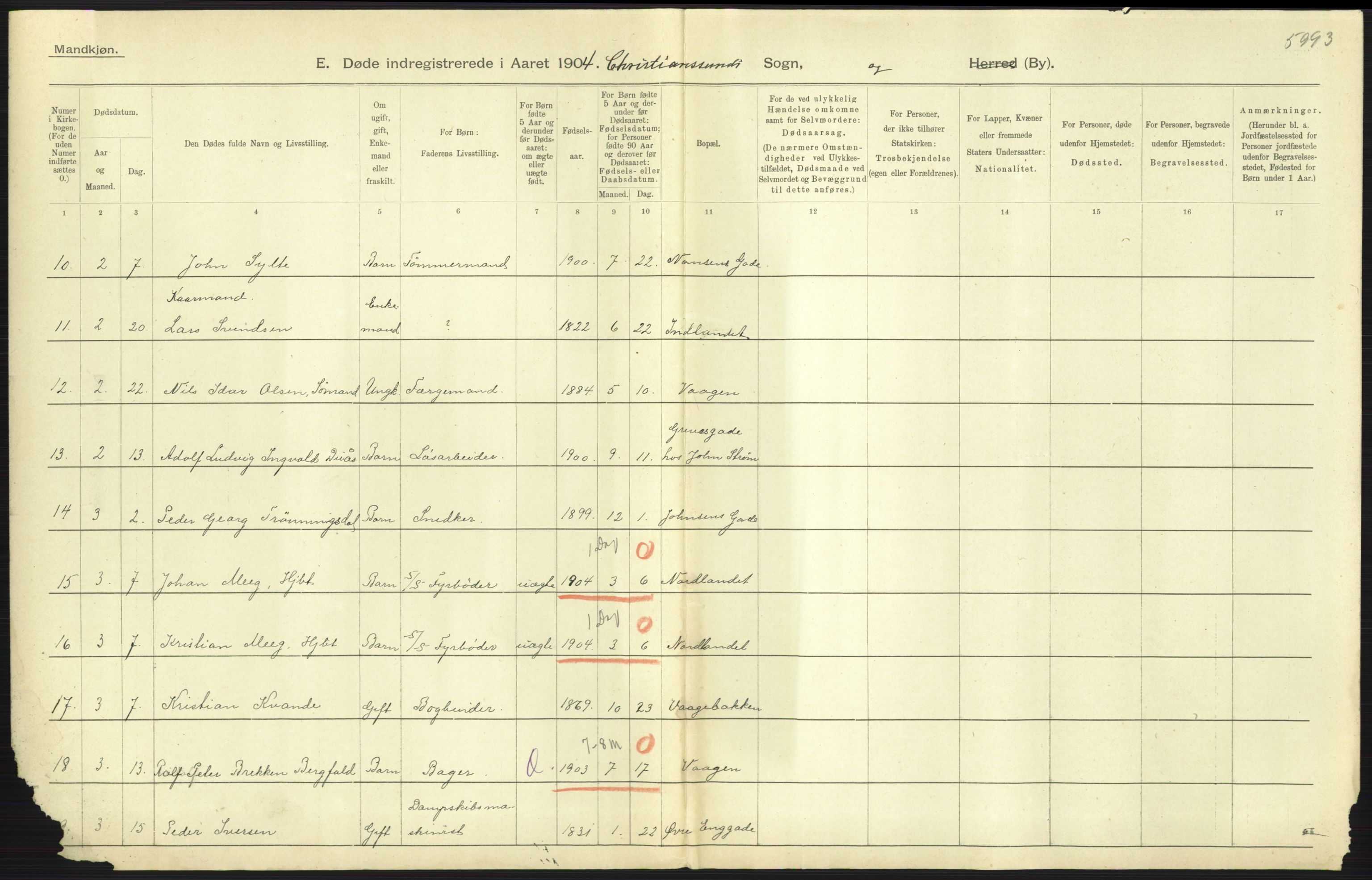 Statistisk sentralbyrå, Sosiodemografiske emner, Befolkning, AV/RA-S-2228/D/Df/Dfa/Dfab/L0016: Romsdals amt: Fødte, gifte, døde., 1904, p. 1113