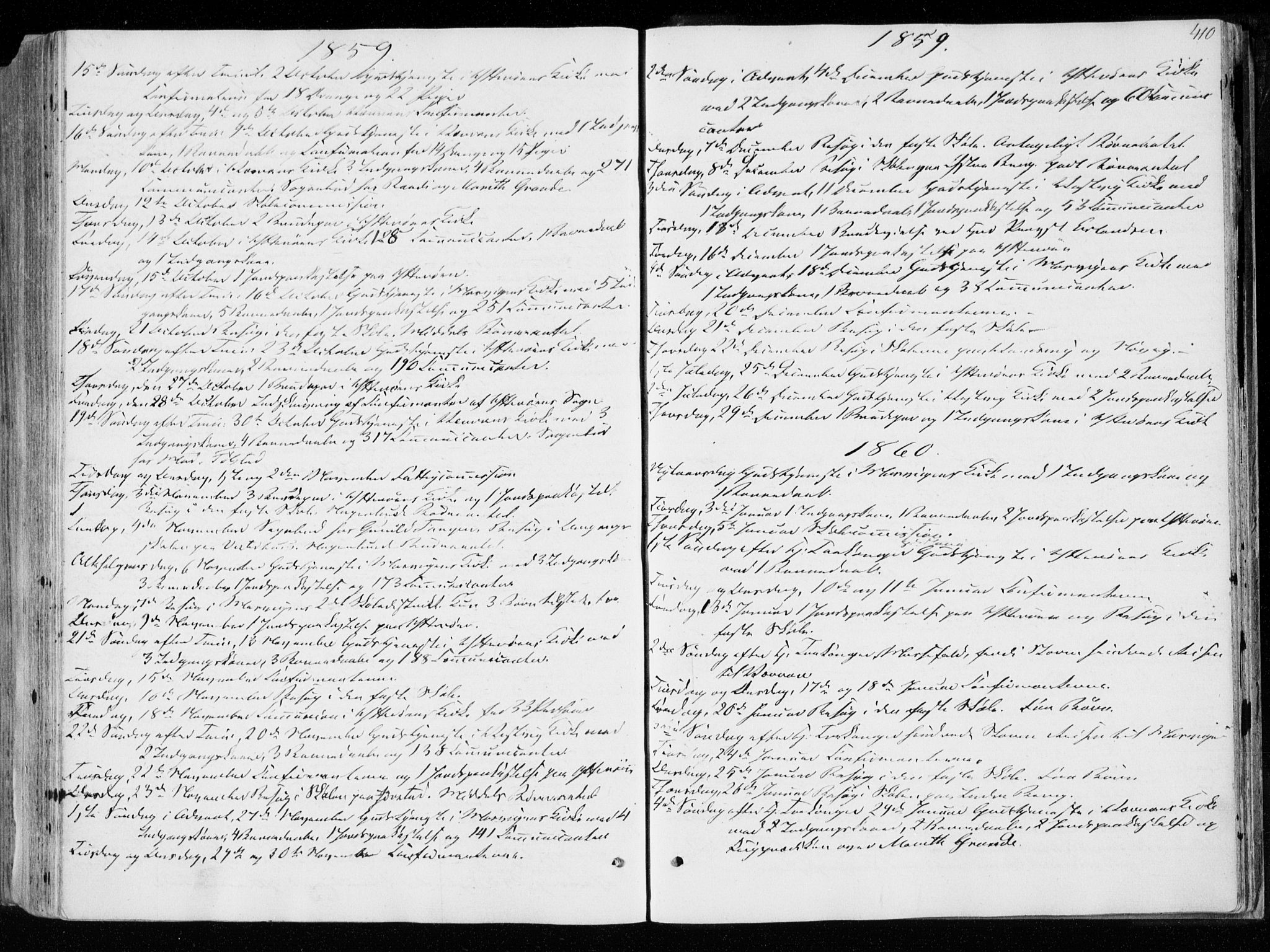 Ministerialprotokoller, klokkerbøker og fødselsregistre - Nord-Trøndelag, SAT/A-1458/722/L0218: Parish register (official) no. 722A05, 1843-1868, p. 410
