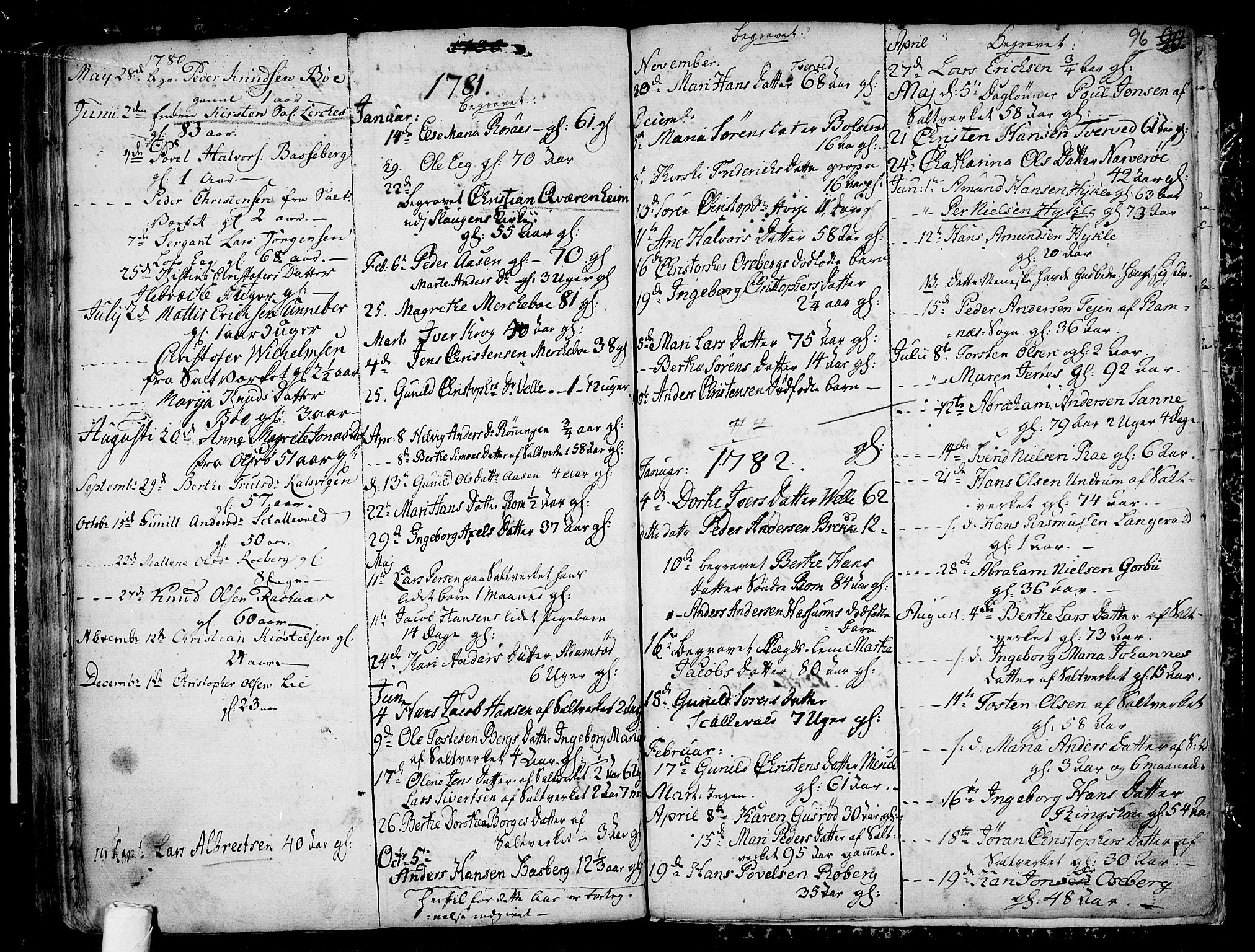 Sem kirkebøker, SAKO/A-5/F/Fb/L0002: Parish register (official) no. II 2, 1764-1792, p. 96
