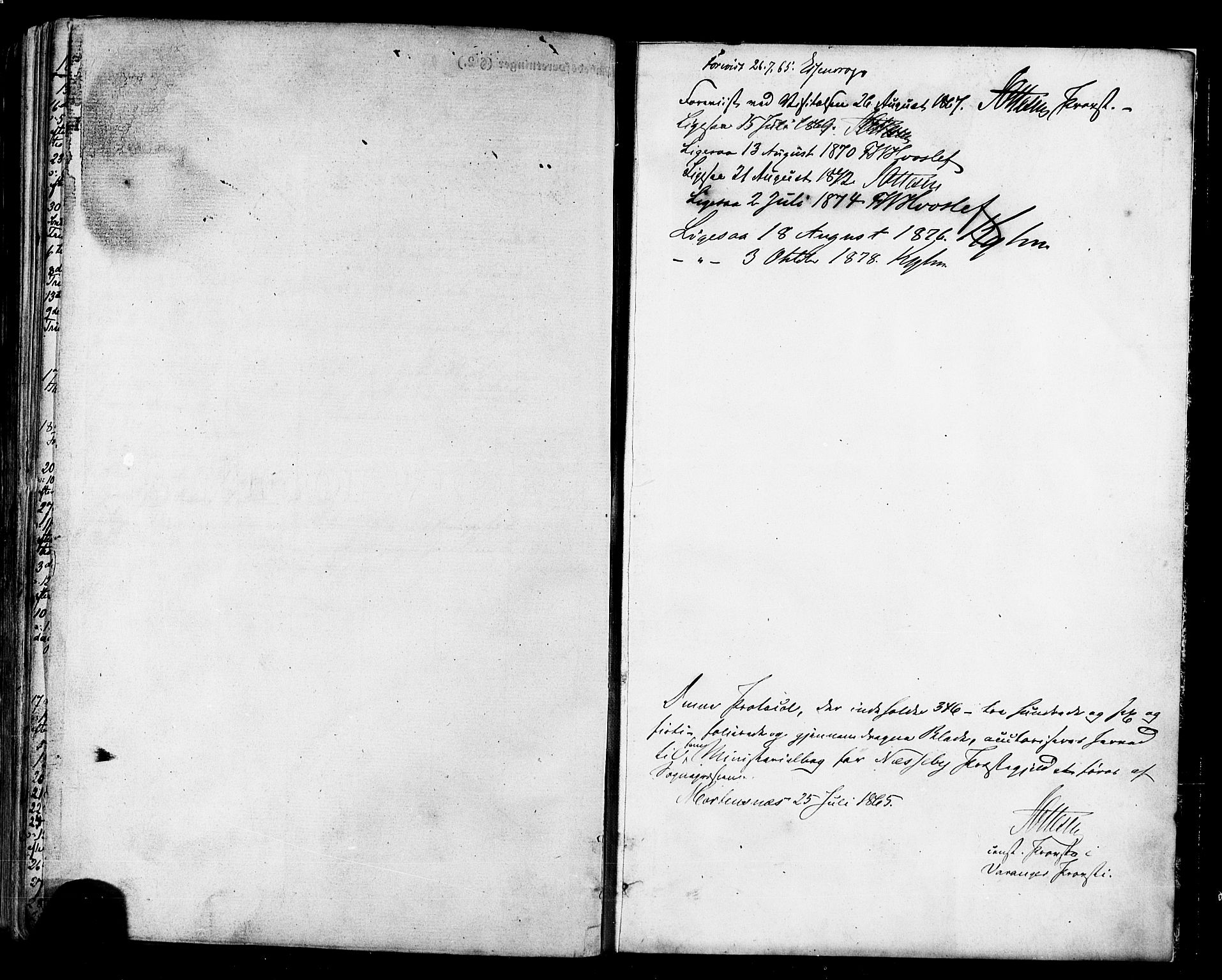 Nesseby sokneprestkontor, SATØ/S-1330/H/Ha/L0003kirke: Parish register (official) no. 3 /2, 1866-1876