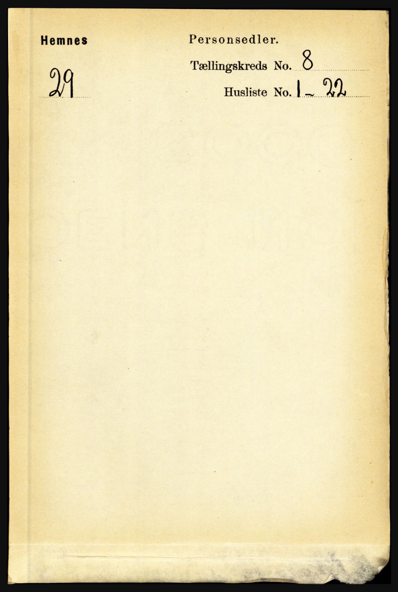 RA, 1891 census for 1832 Hemnes, 1891, p. 3634