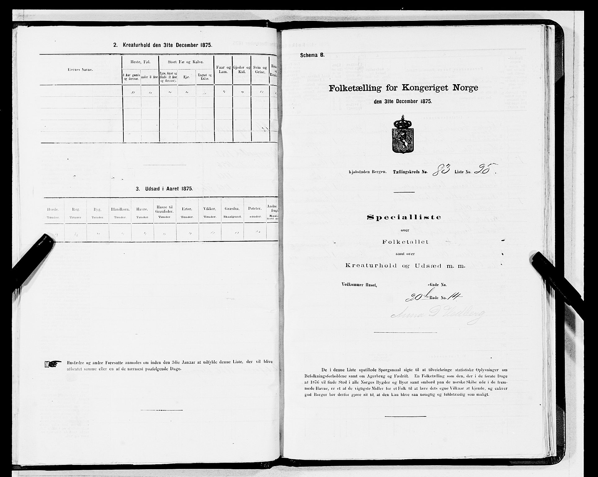 SAB, 1875 census for 1301 Bergen, 1875, p. 4501