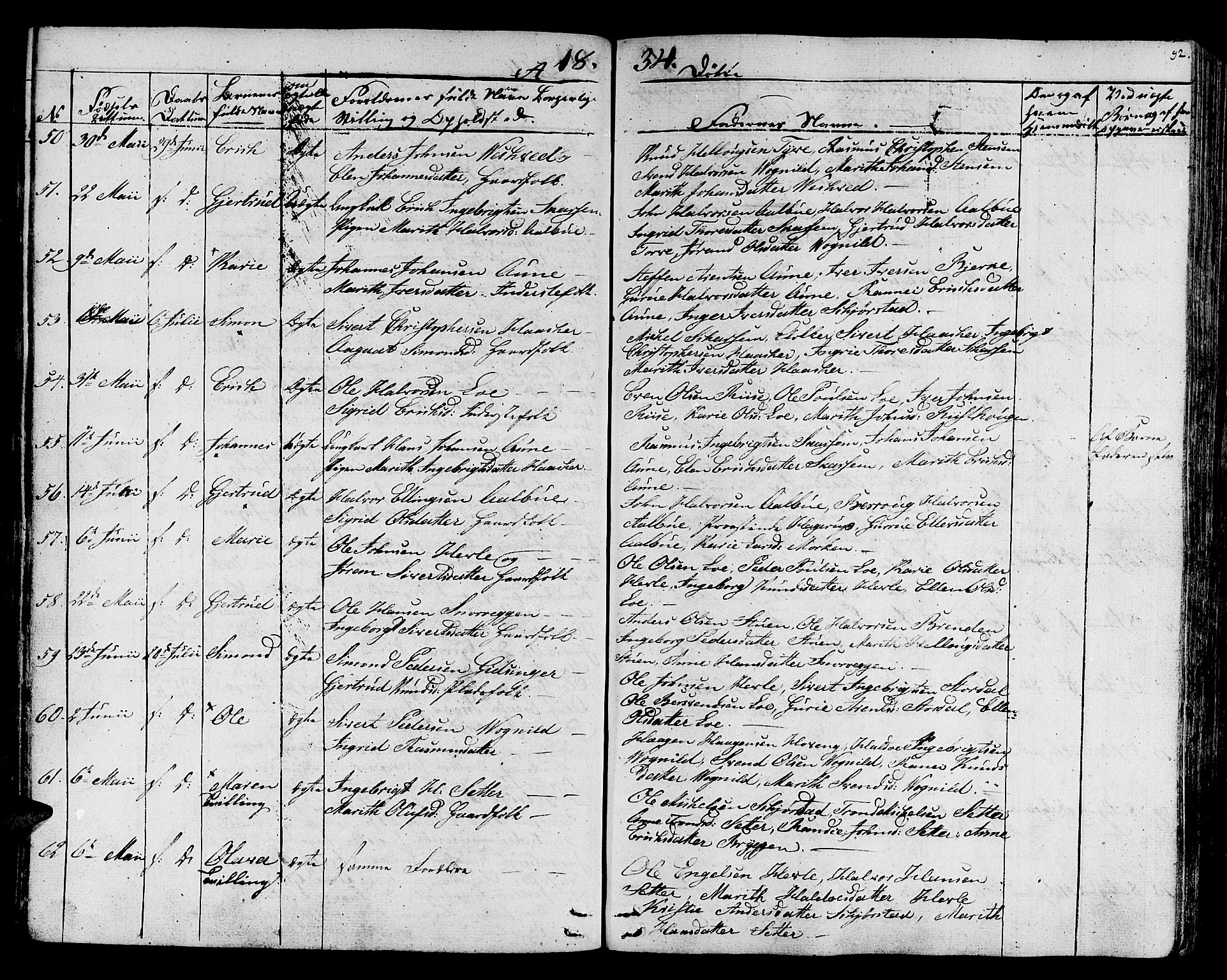 Ministerialprotokoller, klokkerbøker og fødselsregistre - Sør-Trøndelag, SAT/A-1456/678/L0897: Parish register (official) no. 678A06-07, 1821-1847, p. 92