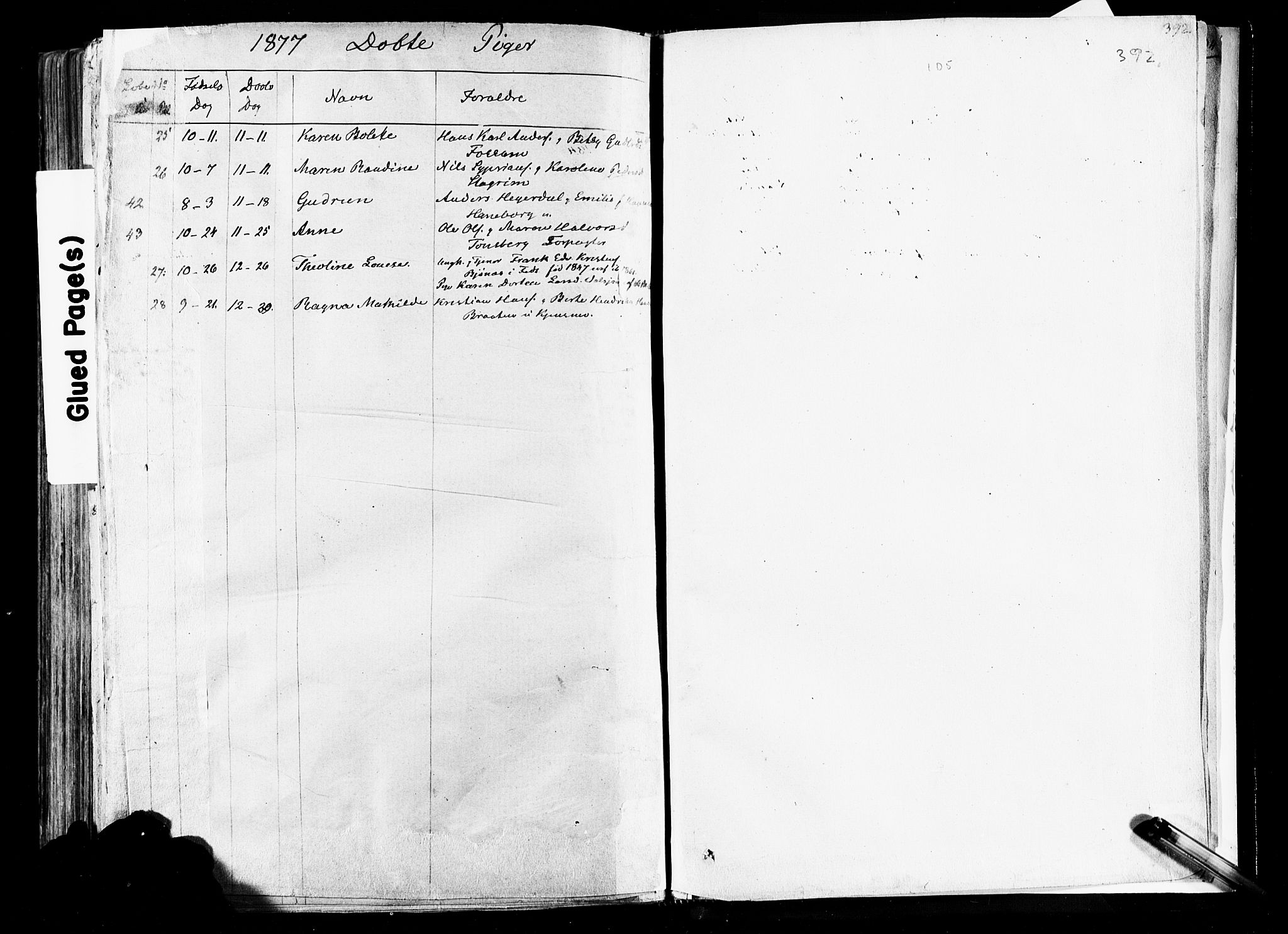 Aurskog prestekontor Kirkebøker, AV/SAO-A-10304a/F/Fa/L0007: Parish register (official) no. I 7, 1854-1877, p. 392