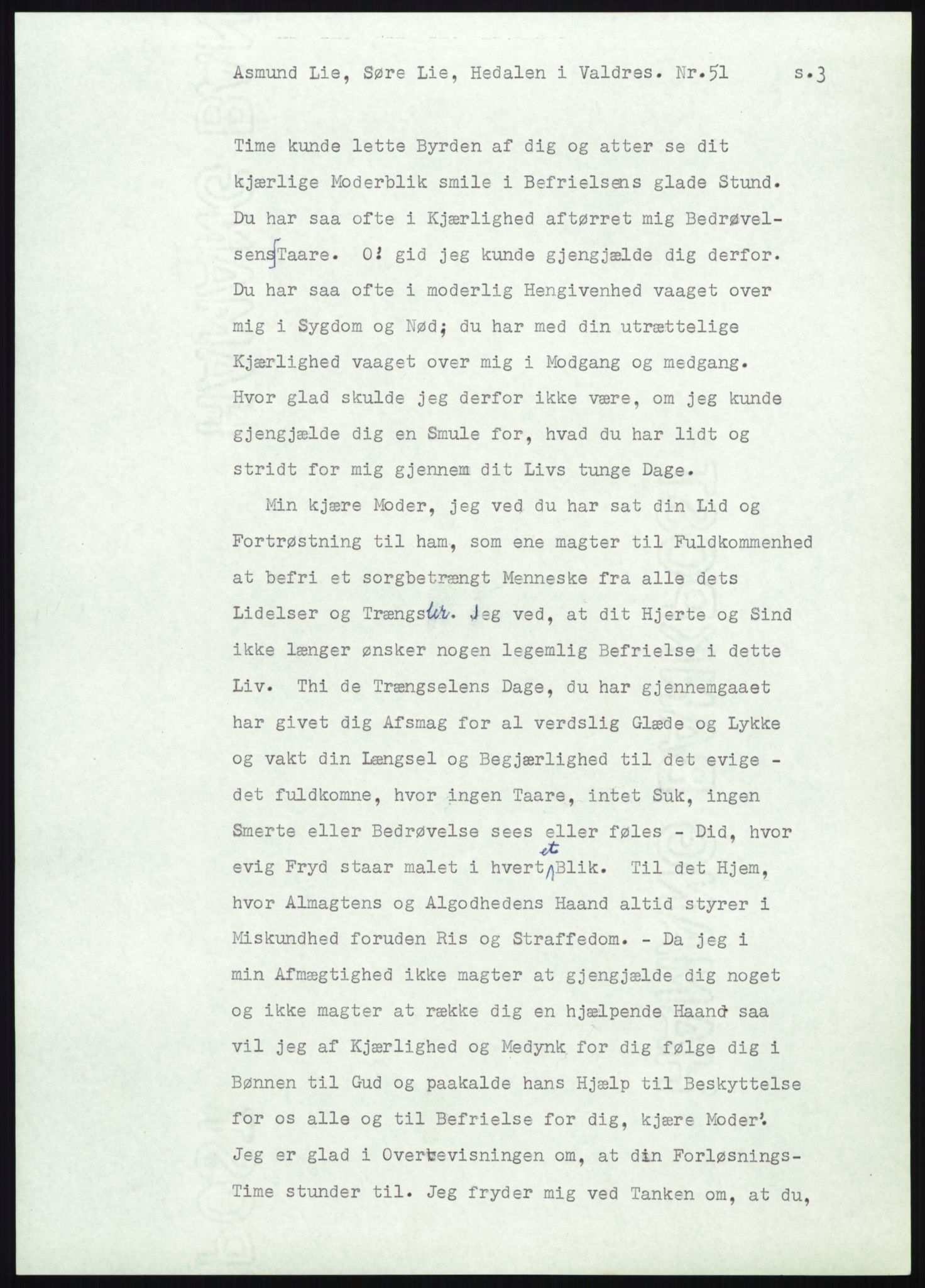 Samlinger til kildeutgivelse, Amerikabrevene, RA/EA-4057/F/L0012: Innlån fra Oppland: Lie (brevnr 1-78), 1838-1914, p. 725