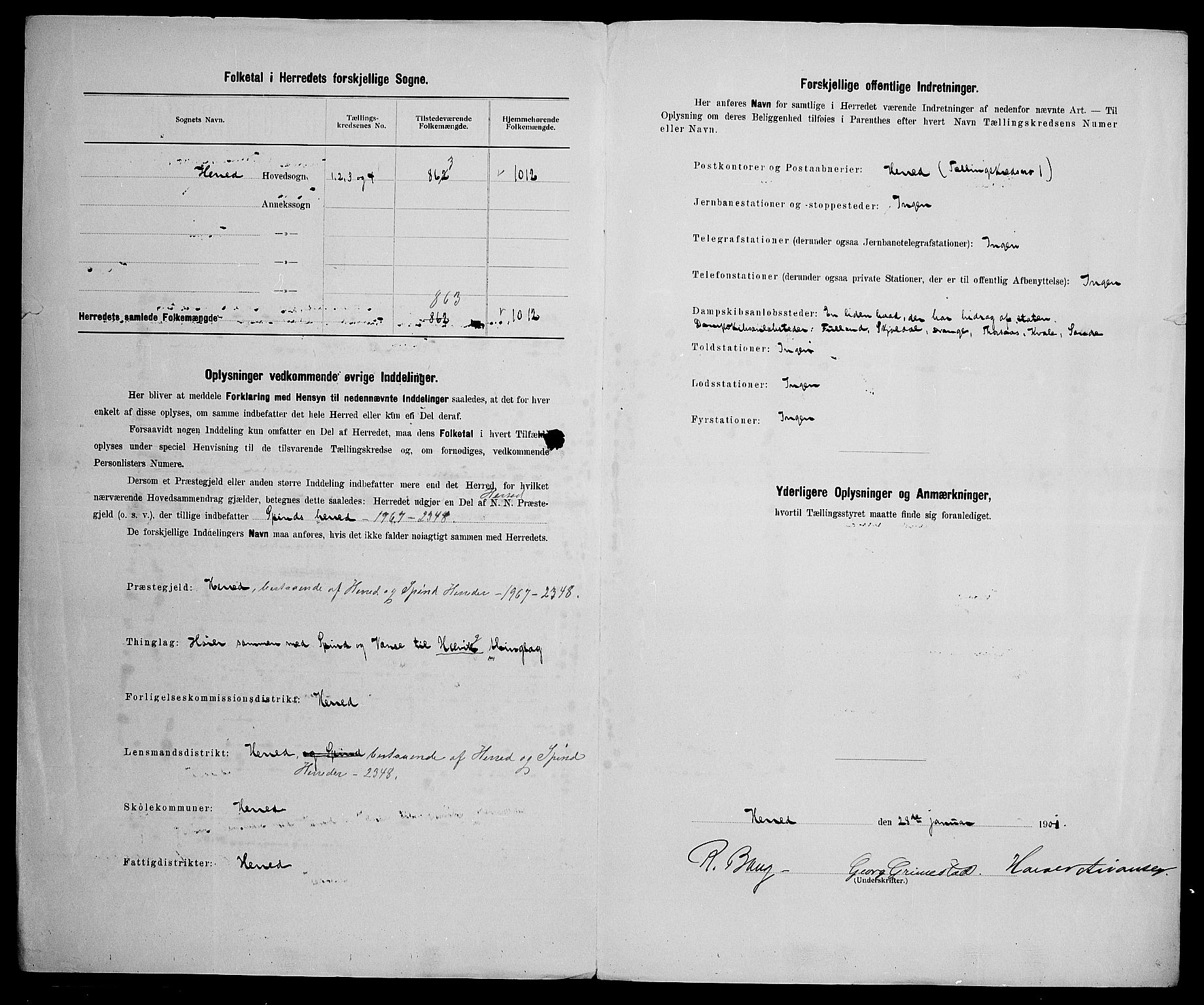 SAK, 1900 census for Herad, 1900, p. 3