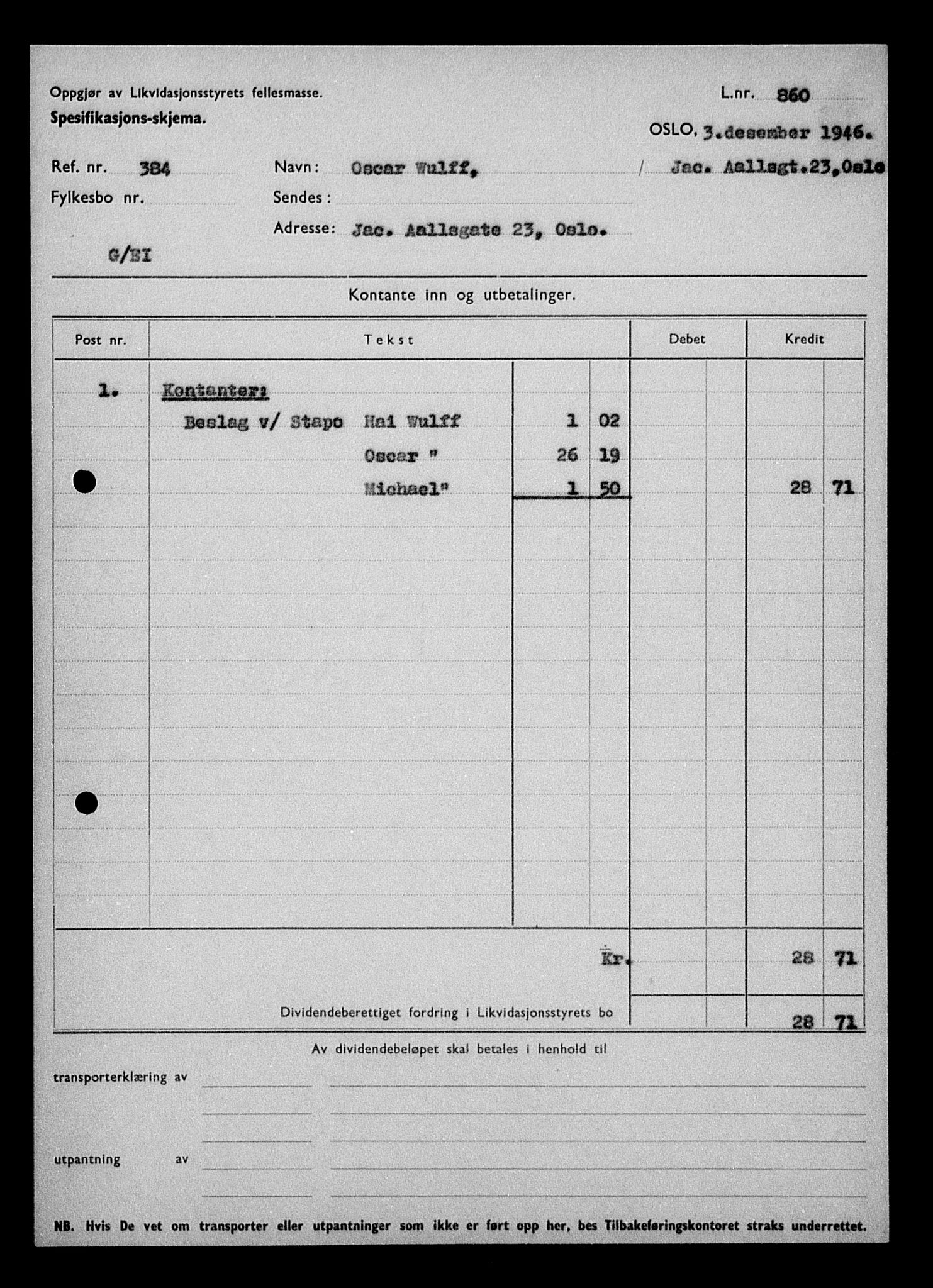 Justisdepartementet, Tilbakeføringskontoret for inndratte formuer, RA/S-1564/H/Hc/Hcc/L0988: --, 1945-1947, p. 299