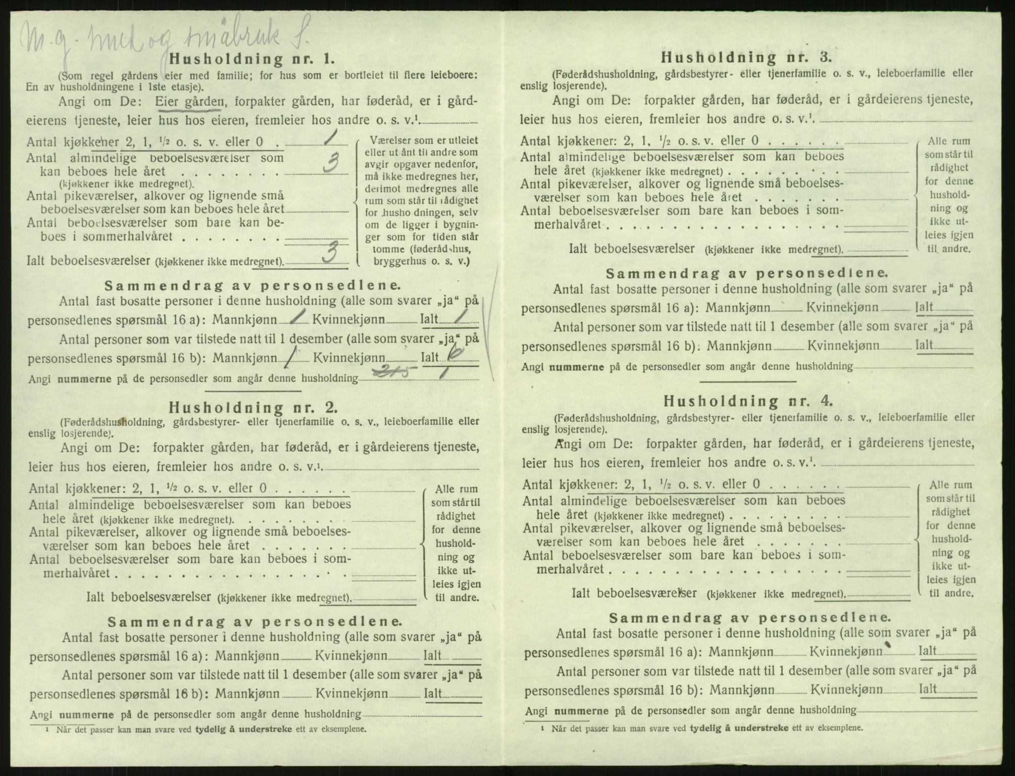 SAK, 1920 census for Søndeled, 1920, p. 1214