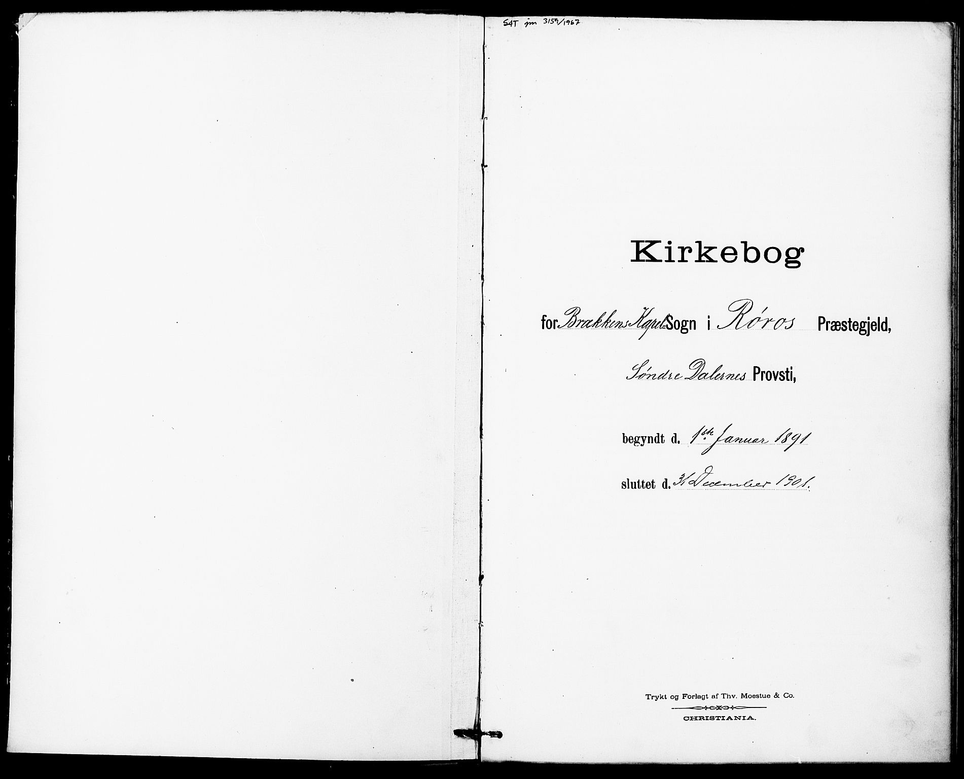 Ministerialprotokoller, klokkerbøker og fødselsregistre - Sør-Trøndelag, SAT/A-1456/683/L0948: Parish register (official) no. 683A01, 1891-1902