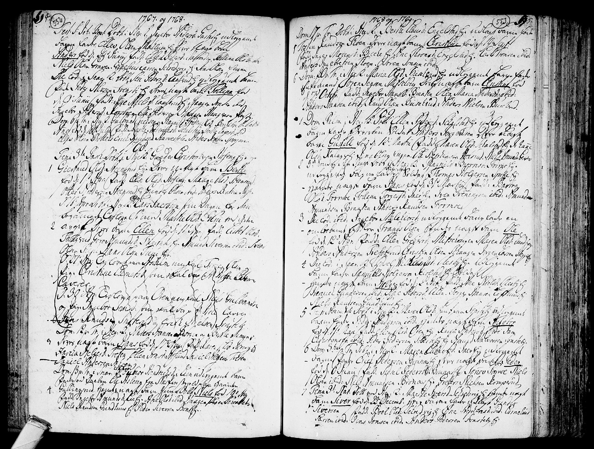 Modum kirkebøker, AV/SAKO-A-234/F/Fa/L0002: Parish register (official) no. 2, 1741-1782, p. 552-553