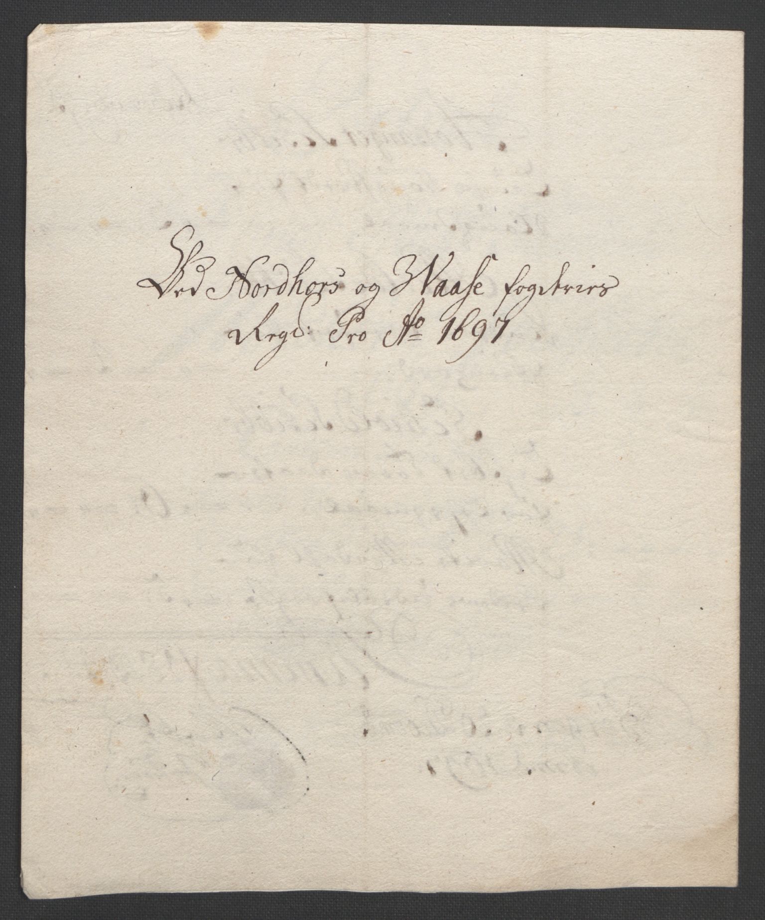 Rentekammeret inntil 1814, Reviderte regnskaper, Fogderegnskap, RA/EA-4092/R51/L3183: Fogderegnskap Nordhordland og Voss, 1695-1697, p. 440