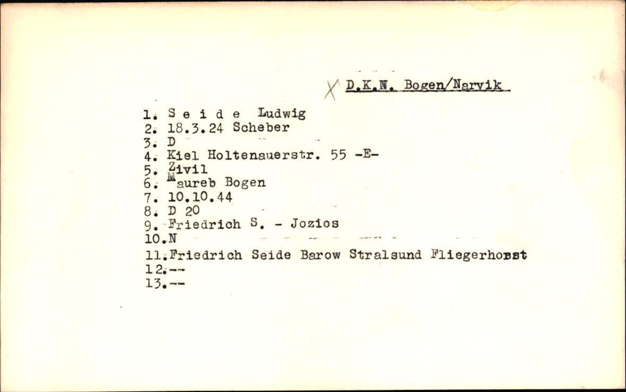 Hjemsendte tyskere , AV/RA-RAFA-6487/D/Da/L0005: Seibert-Zychlinzki, 1945-1947, p. 5