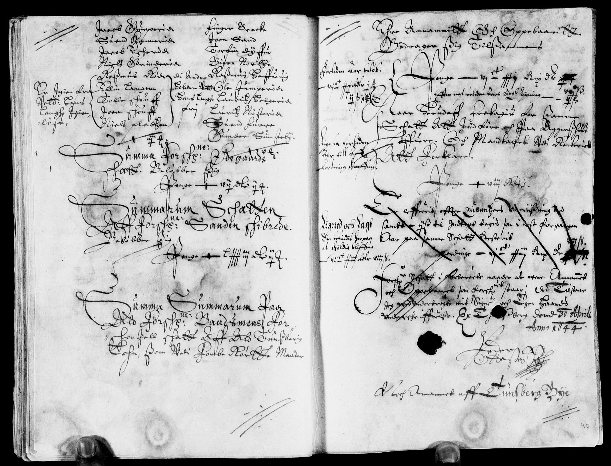 Rentekammeret inntil 1814, Reviderte regnskaper, Lensregnskaper, AV/RA-EA-5023/R/Rb/Rbo/L0025: Tønsberg len, 1643-1645