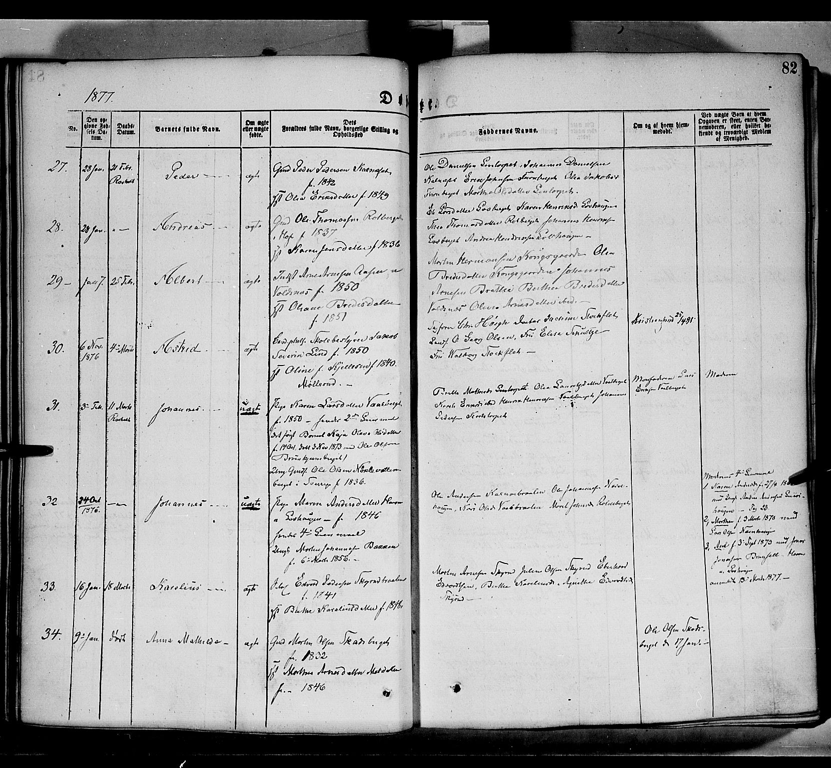 Grue prestekontor, AV/SAH-PREST-036/H/Ha/Haa/L0011: Parish register (official) no. 11, 1873-1880, p. 82