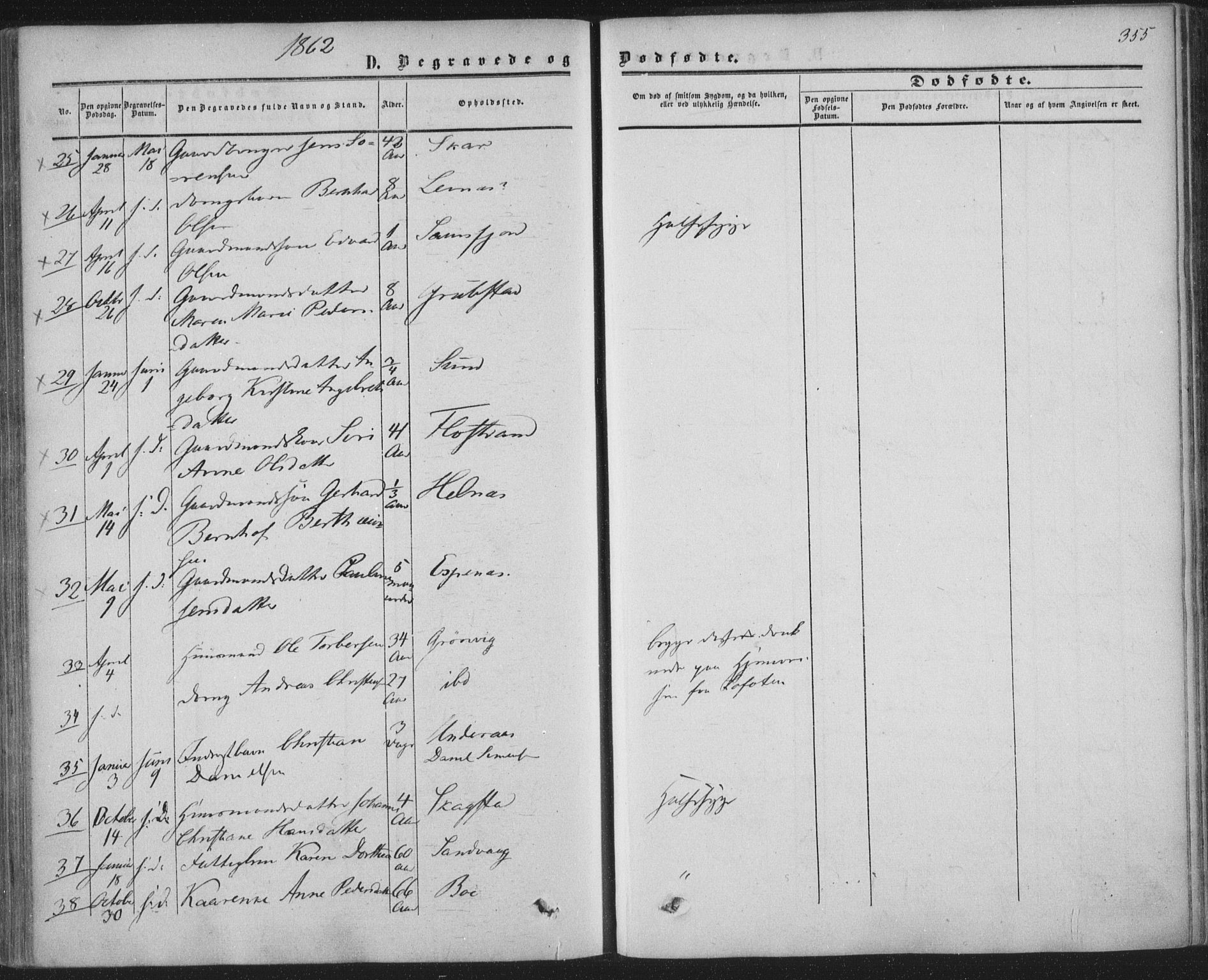 Ministerialprotokoller, klokkerbøker og fødselsregistre - Nordland, AV/SAT-A-1459/855/L0800: Parish register (official) no. 855A08, 1852-1864, p. 355