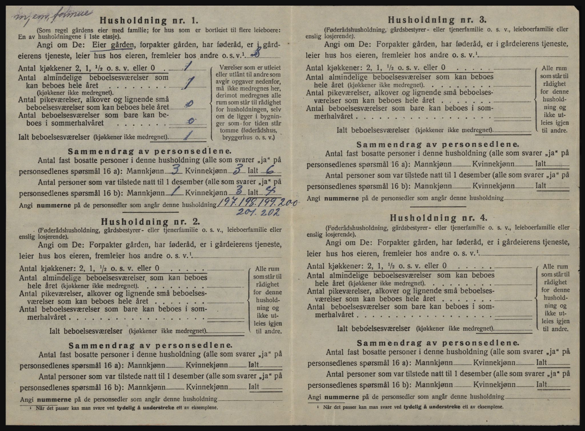 SAT, 1920 census for Lensvik, 1920, p. 369