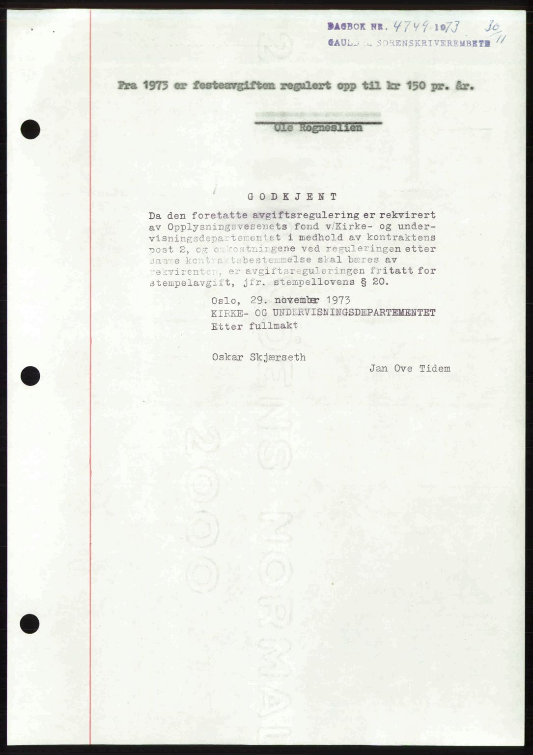 Gauldal sorenskriveri, SAT/A-0014/1/2/2C: Mortgage book no. A7, 1948-1949, Diary no: : 4749/1973