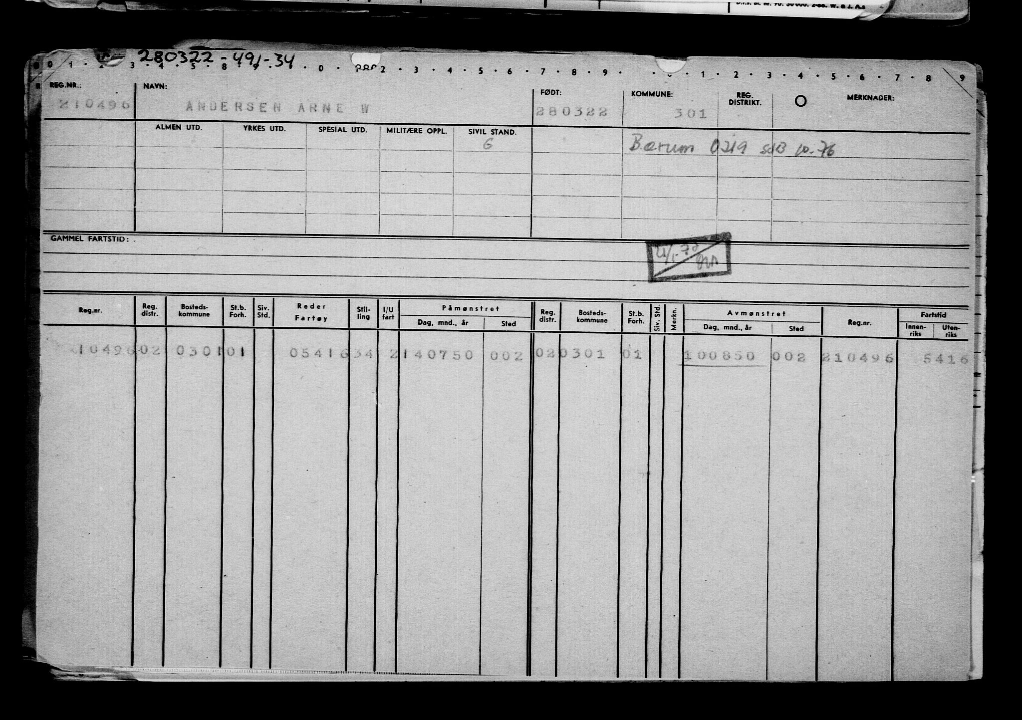 Direktoratet for sjømenn, AV/RA-S-3545/G/Gb/L0204: Hovedkort, 1922, p. 518