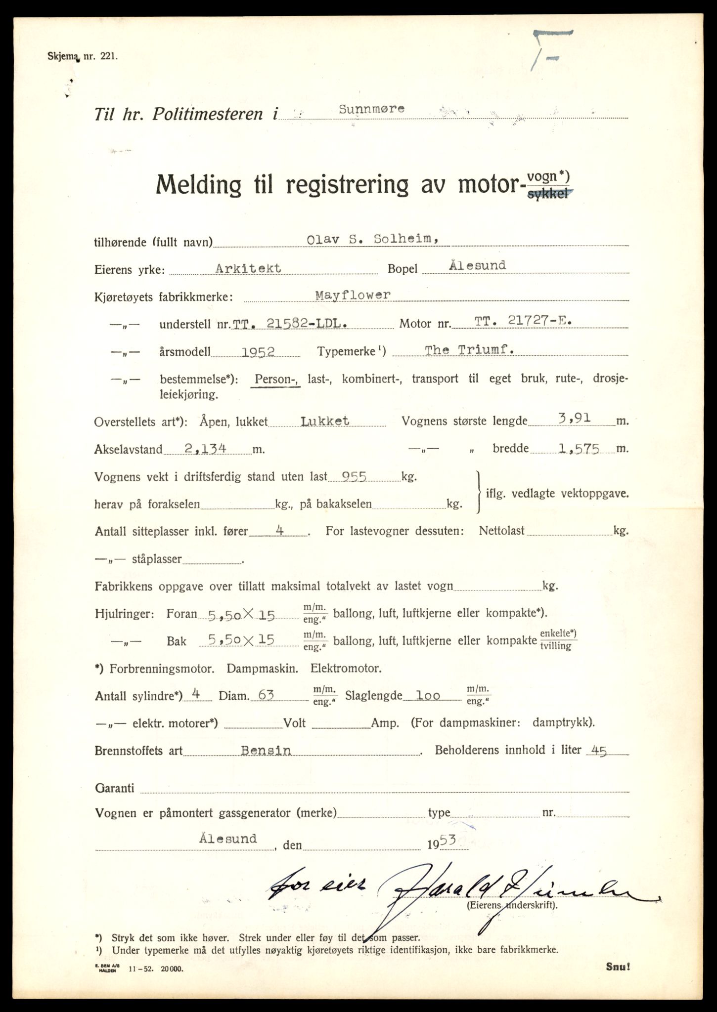 Møre og Romsdal vegkontor - Ålesund trafikkstasjon, AV/SAT-A-4099/F/Fe/L0043: Registreringskort for kjøretøy T 14080 - T 14204, 1927-1998, p. 199
