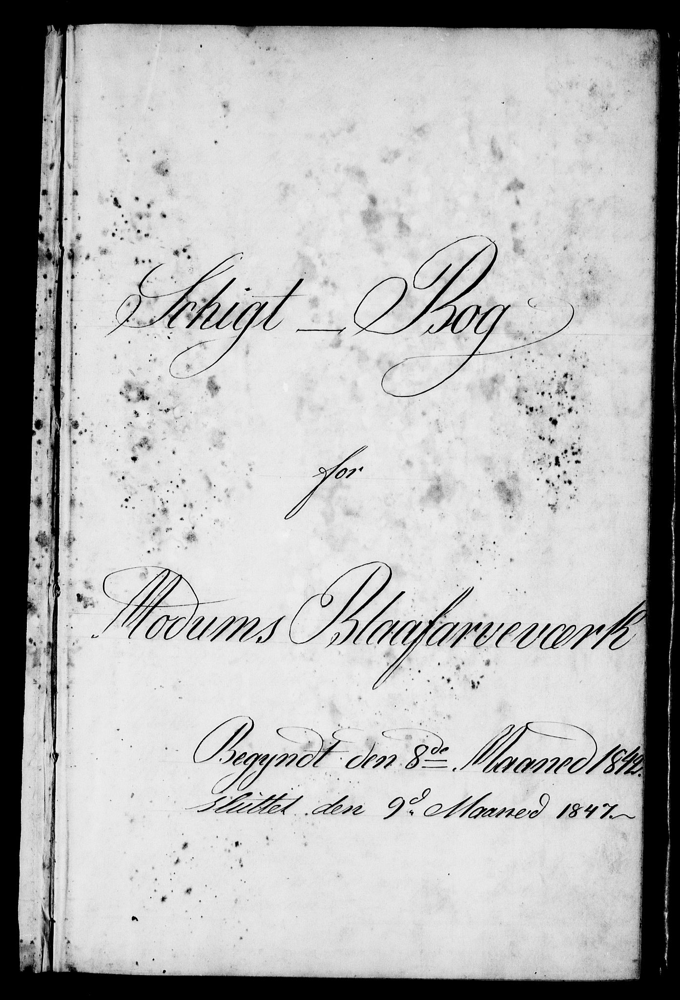 Modums Blaafarveværk, RA/PA-0157/G/Gd/Gdb/L0205: Schigt-Bog ved Modums Blaafarveverk (Regning over utgiftene ved farveverket), 1842-1847, p. 2