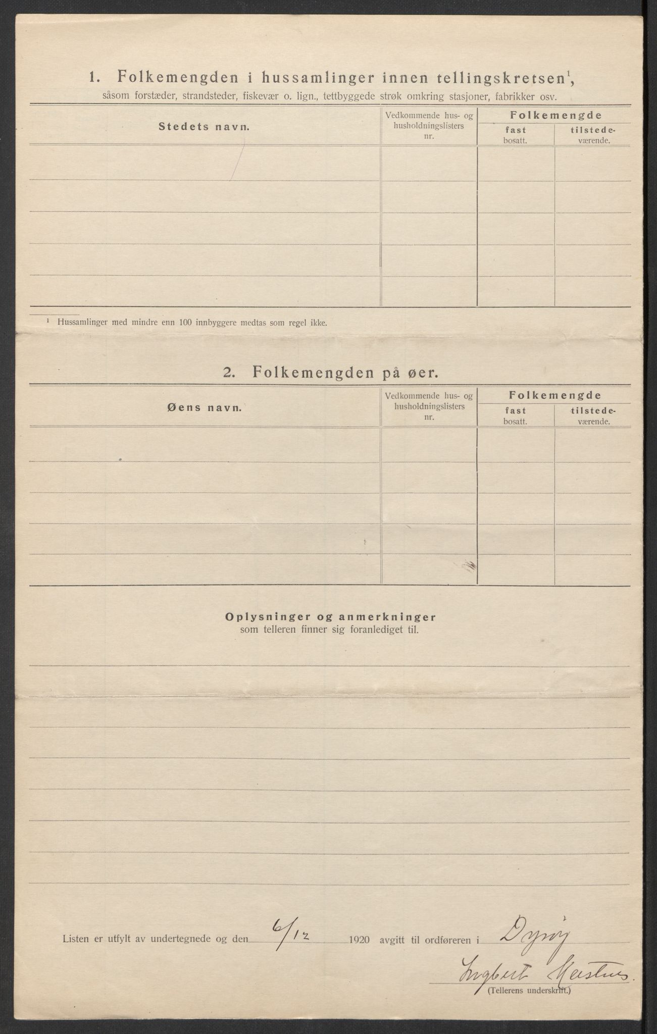 SATØ, 1920 census for Dyrøy, 1920, p. 18