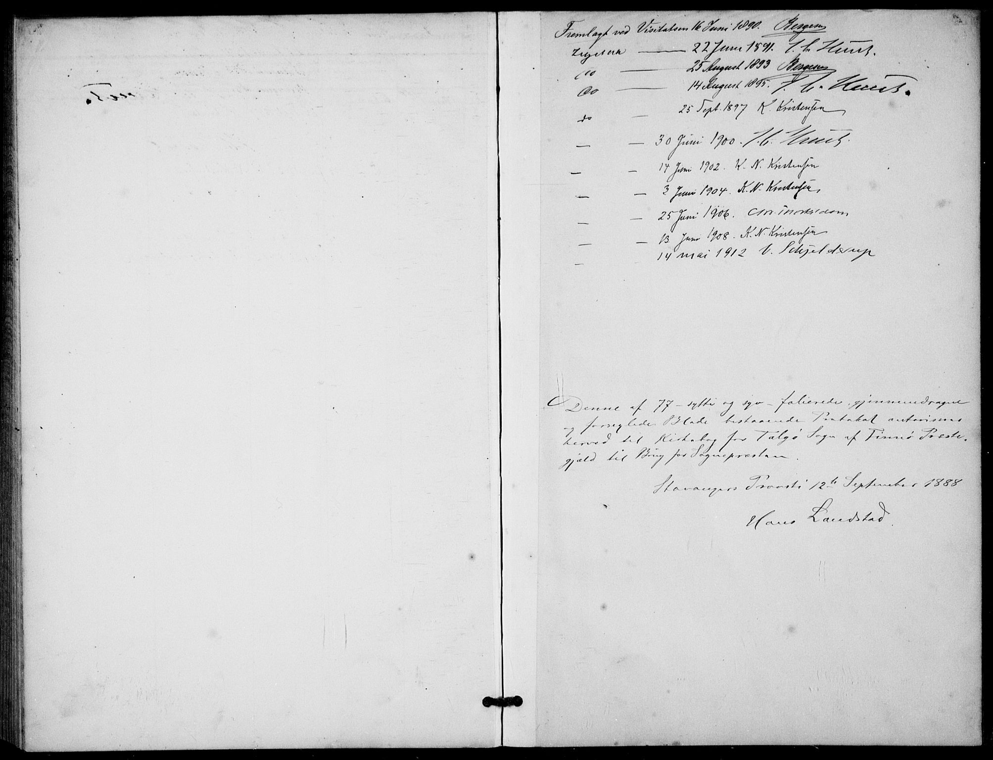 Finnøy sokneprestkontor, AV/SAST-A-101825/H/Ha/Haa/L0012: Parish register (official) no. A 12, 1889-1917, p. 78