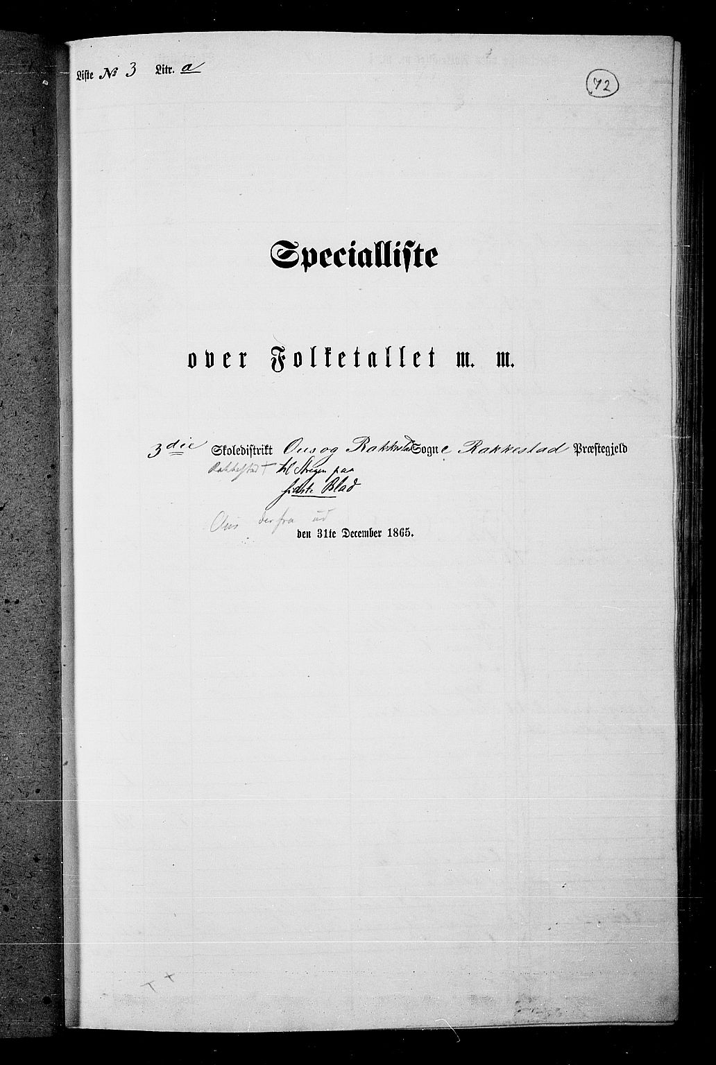 RA, 1865 census for Rakkestad, 1865, p. 71