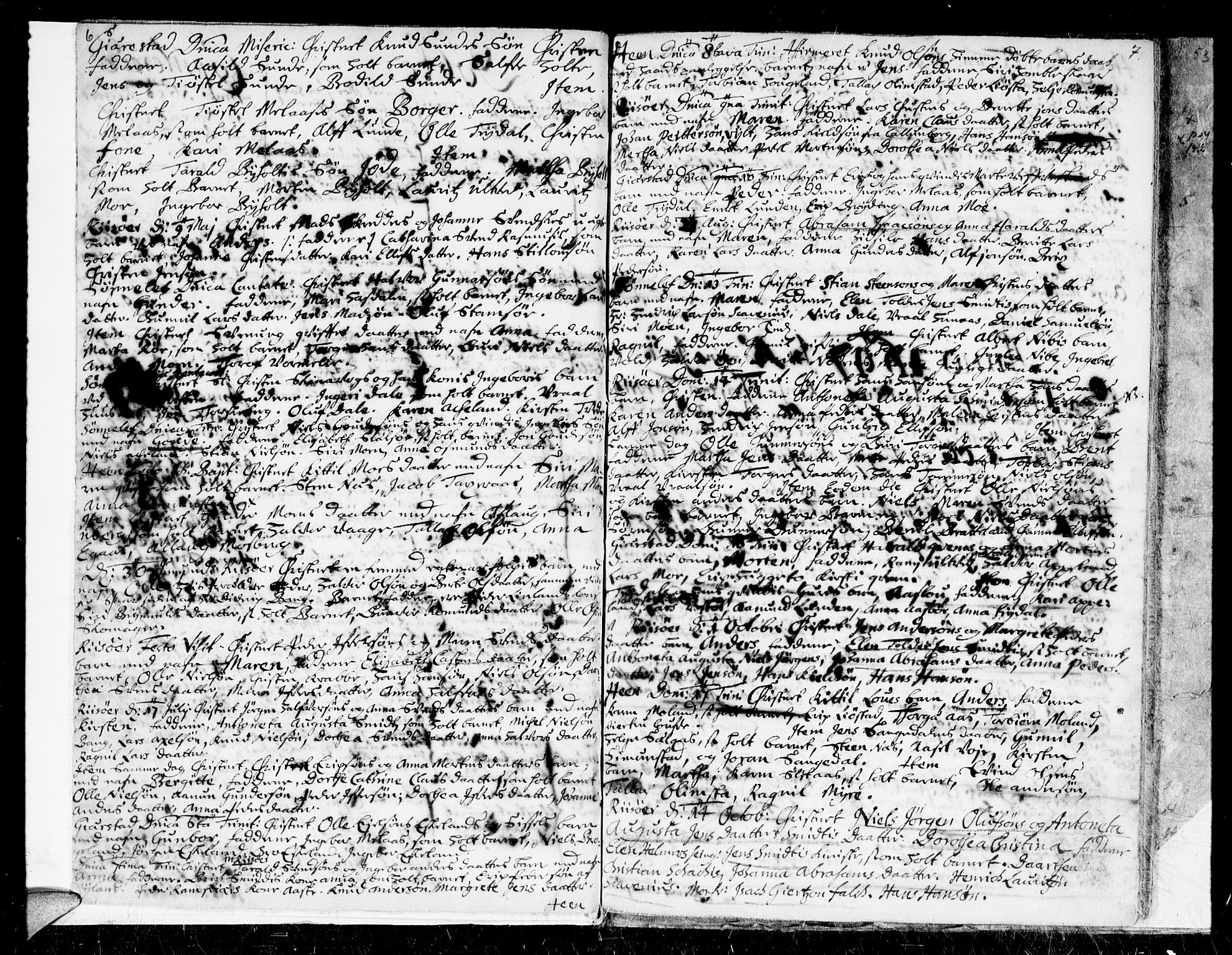 Gjerstad sokneprestkontor, AV/SAK-1111-0014/F/Fa/Faa/L0001: Parish register (official) no. A 1, 1695-1717, p. 6-7