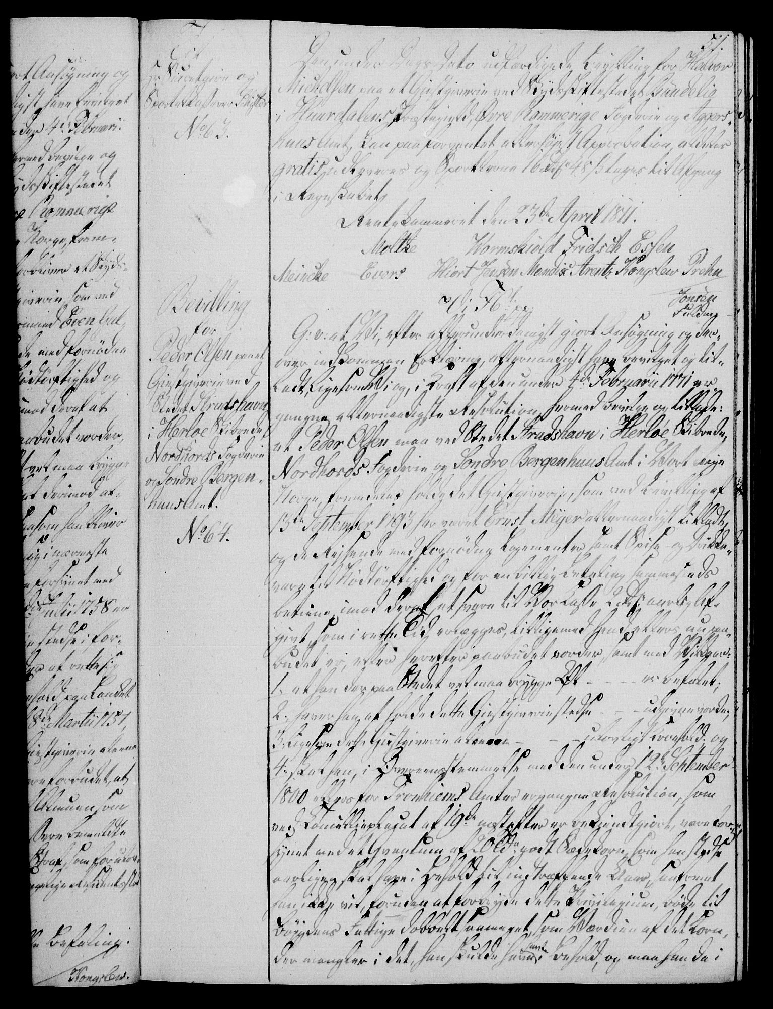 Rentekammeret, Kammerkanselliet, AV/RA-EA-3111/G/Gg/Gga/L0020: Norsk ekspedisjonsprotokoll med register (merket RK 53.20), 1811-1814, p. 51