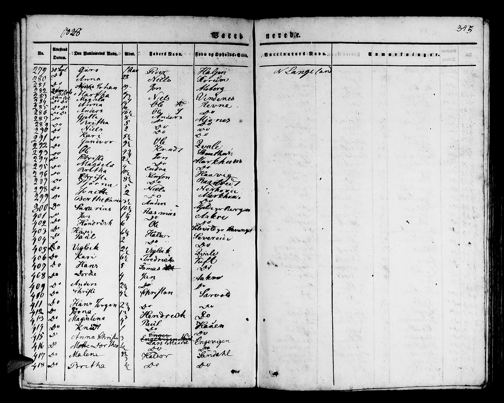 Os sokneprestembete, AV/SAB-A-99929: Parish register (official) no. A 14, 1826-1839, p. 345