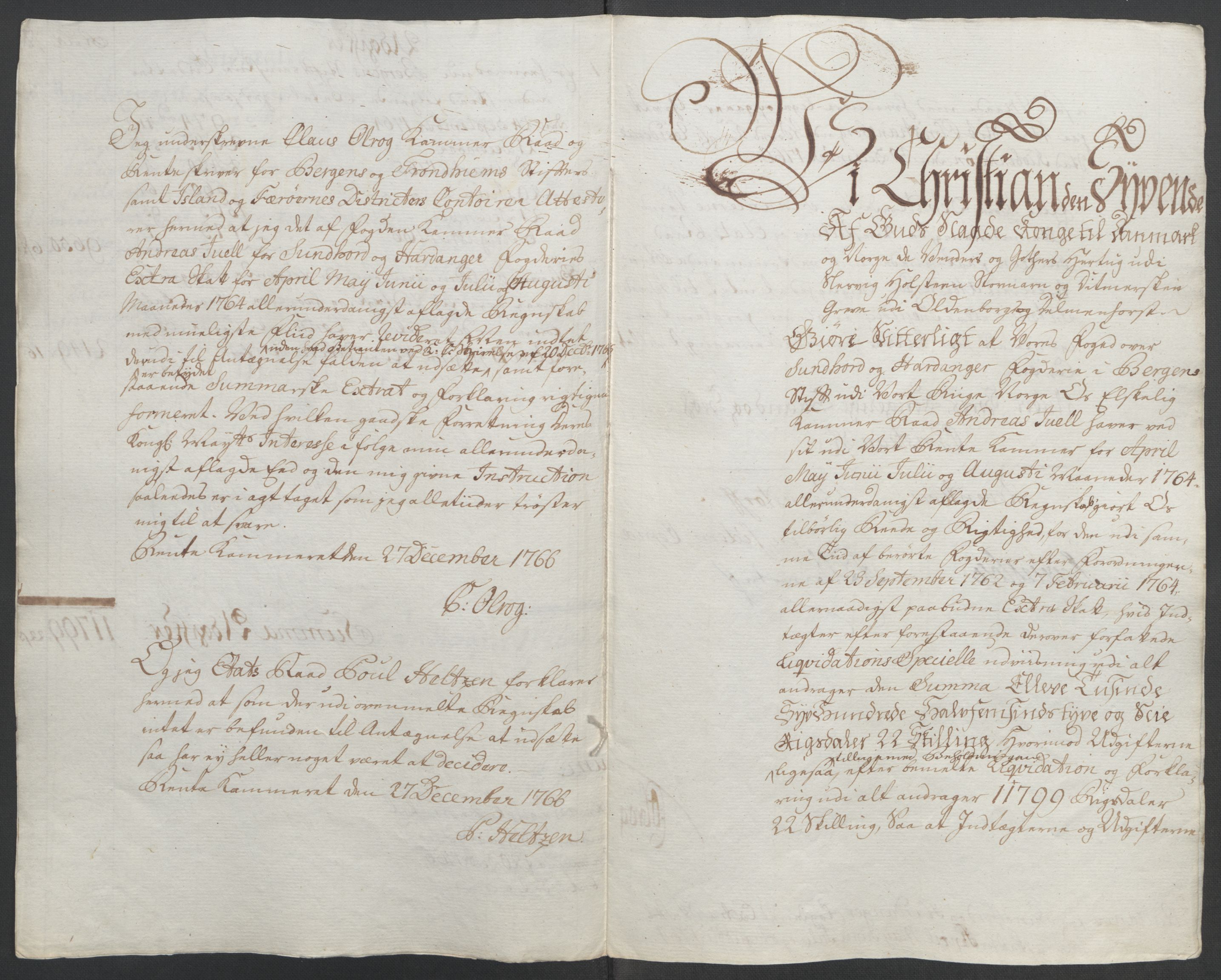 Rentekammeret inntil 1814, Reviderte regnskaper, Fogderegnskap, RA/EA-4092/R48/L3136: Ekstraskatten Sunnhordland og Hardanger, 1762-1772, p. 71