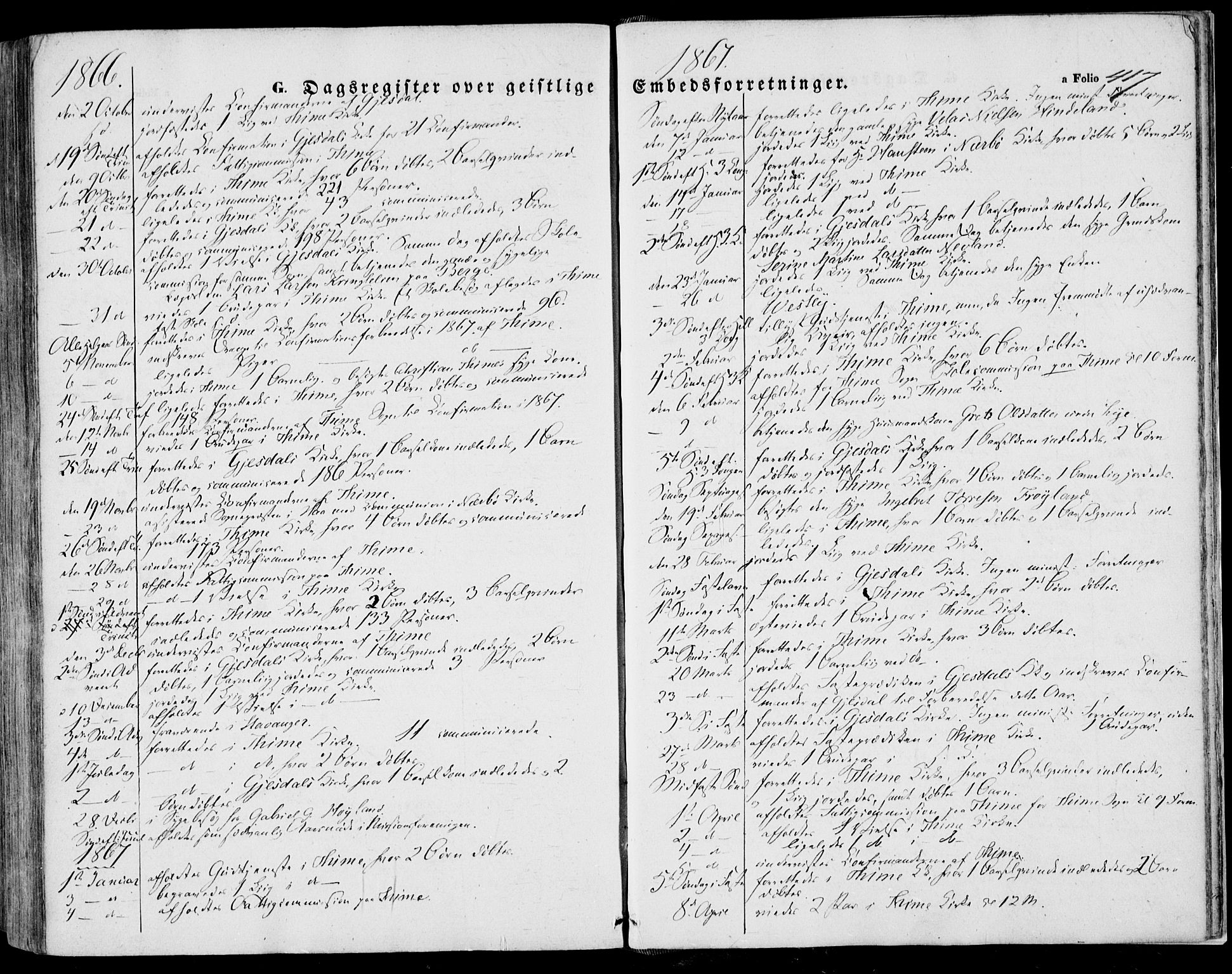 Lye sokneprestkontor, AV/SAST-A-101794/001/30BA/L0007: Parish register (official) no. A 6, 1856-1871, p. 417