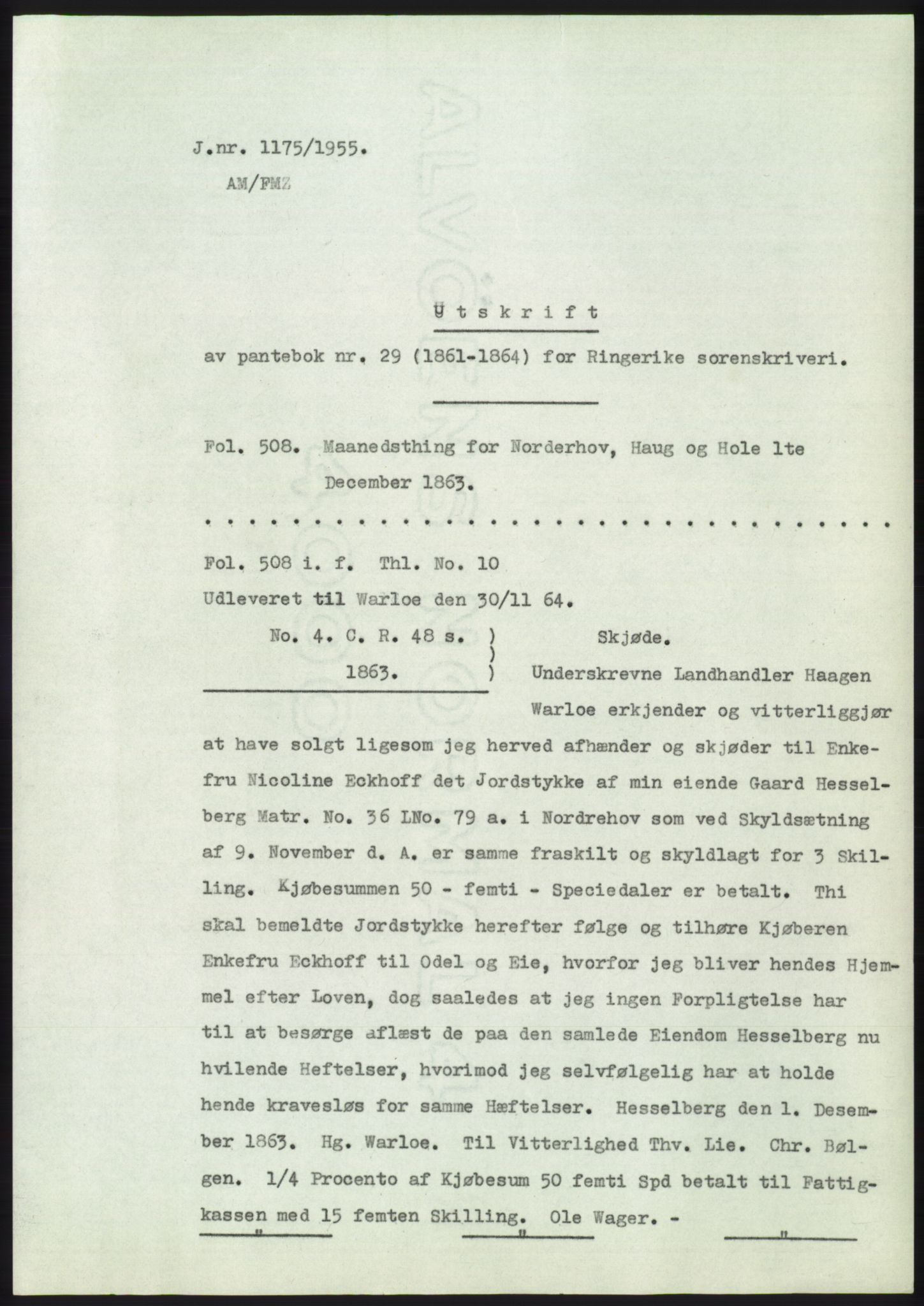 Statsarkivet i Kongsberg, SAKO/A-0001, 1955, p. 447