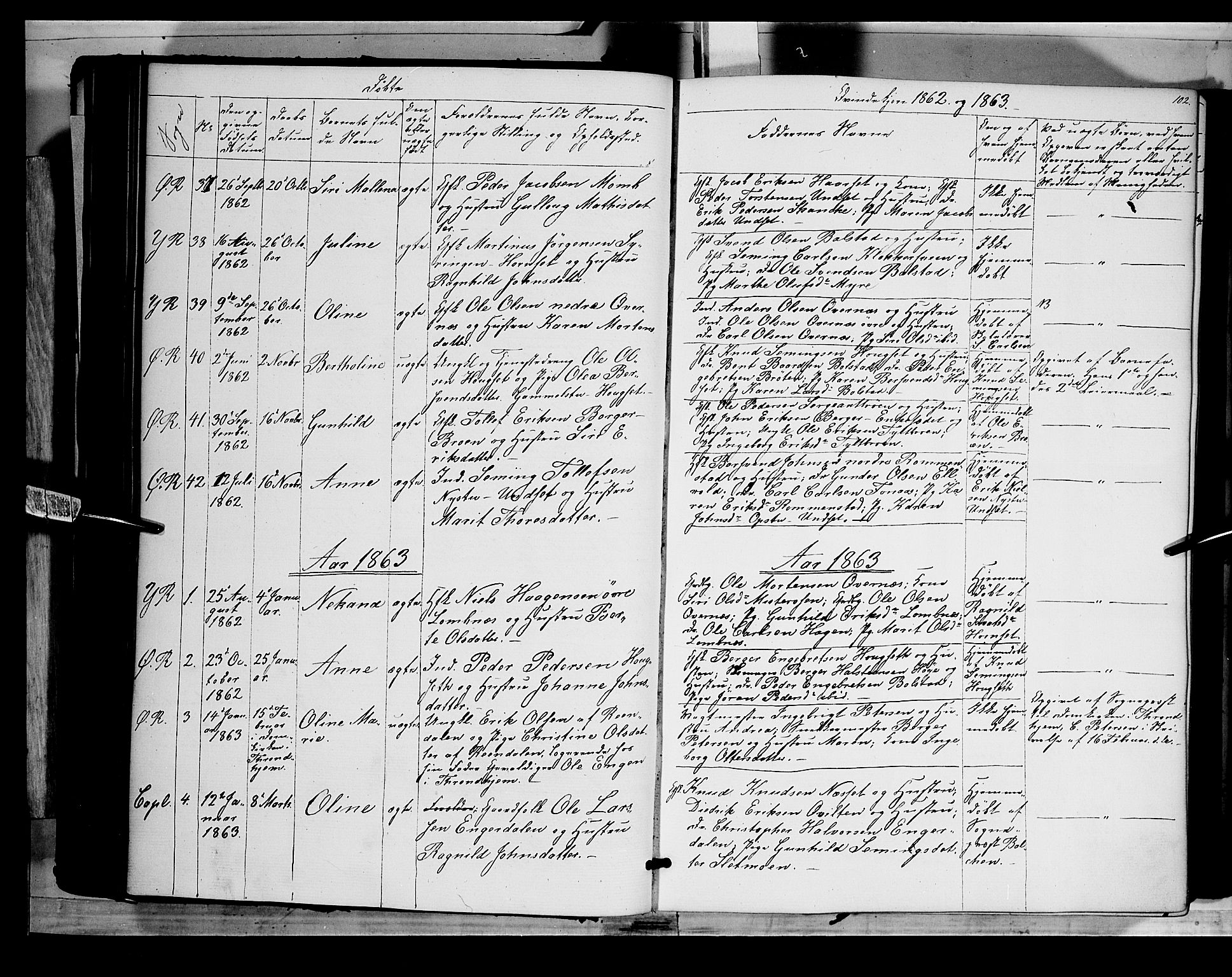 Rendalen prestekontor, AV/SAH-PREST-054/H/Ha/Haa/L0005: Parish register (official) no. 5, 1853-1866, p. 102