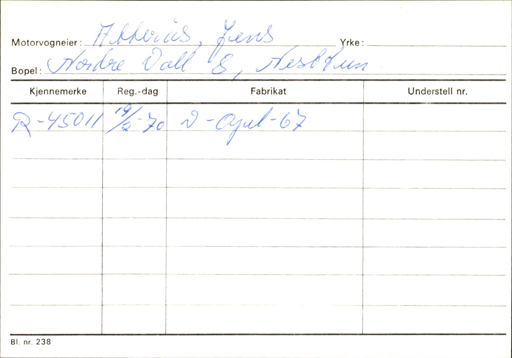 Statens vegvesen, Hordaland vegkontor, AV/SAB-A-5201/2/Ha/L0002: R-eierkort A, 1920-1971, p. 1256