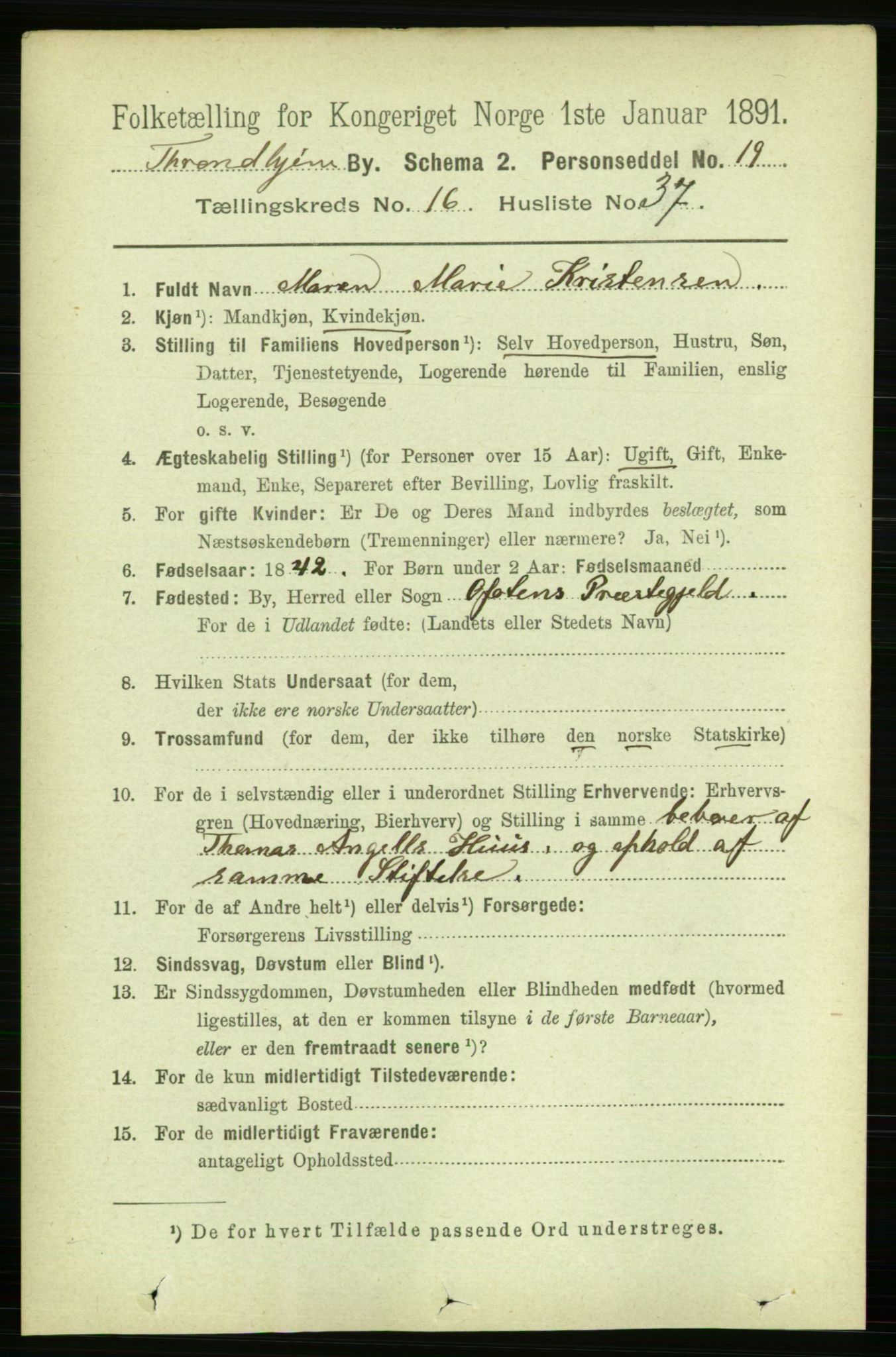 RA, 1891 census for 1601 Trondheim, 1891, p. 12738