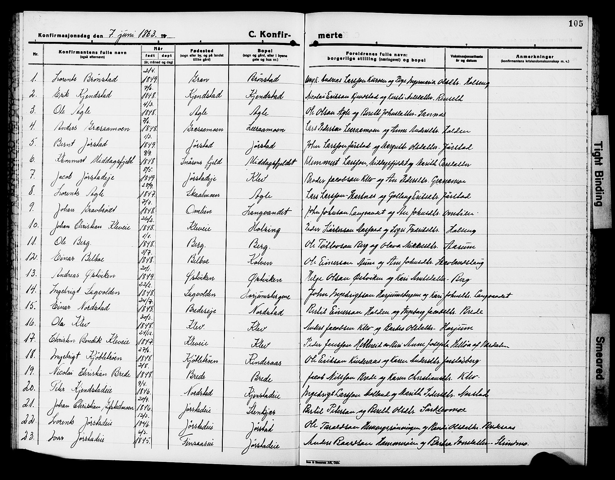 Ministerialprotokoller, klokkerbøker og fødselsregistre - Nord-Trøndelag, SAT/A-1458/749/L0485: Parish register (official) no. 749D01, 1857-1872, p. 105