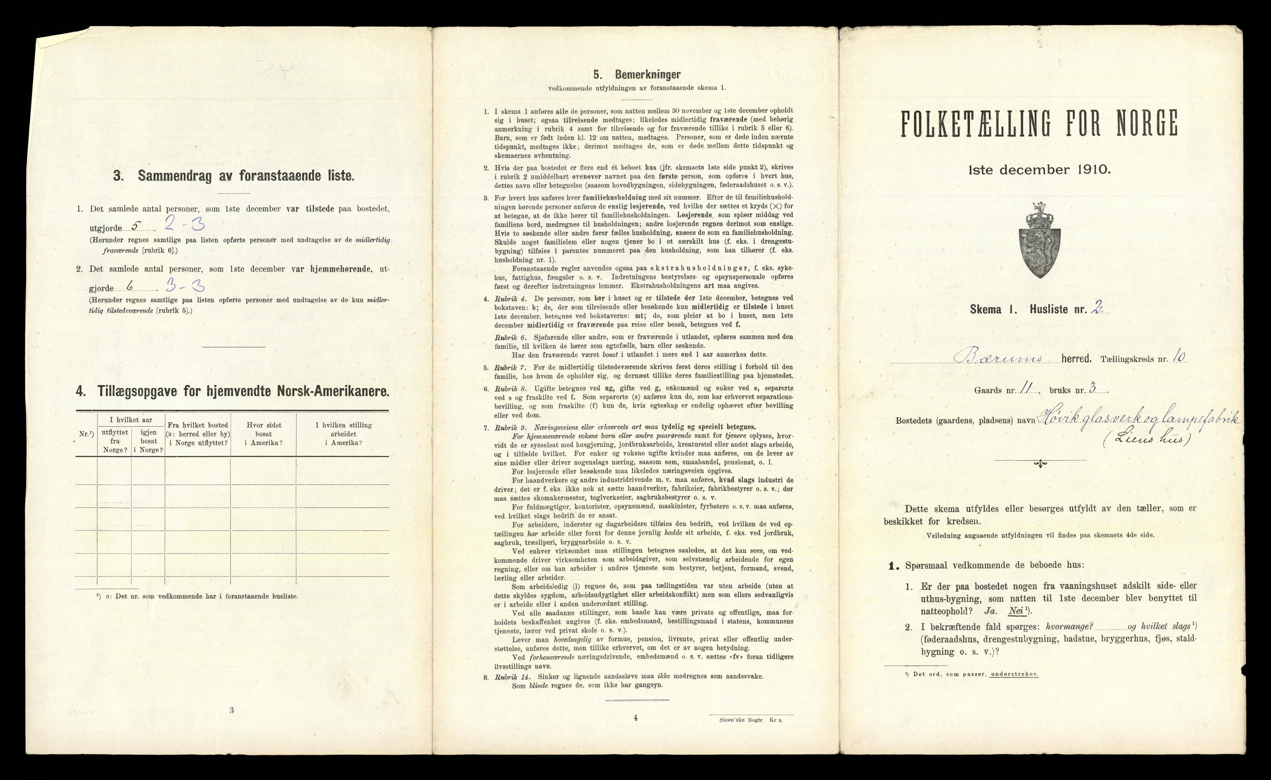 RA, 1910 census for Bærum, 1910, p. 1633
