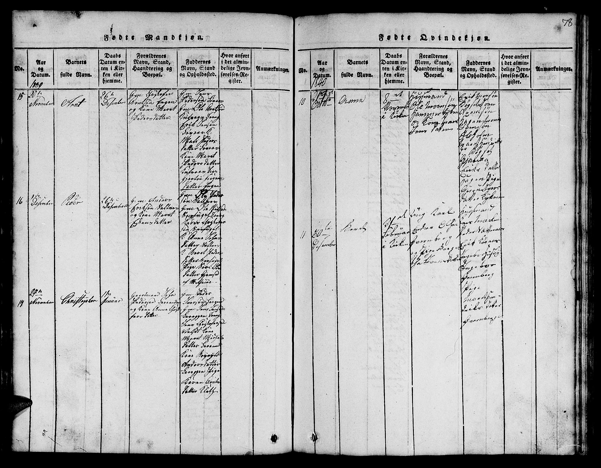 Ministerialprotokoller, klokkerbøker og fødselsregistre - Sør-Trøndelag, SAT/A-1456/666/L0788: Parish register (copy) no. 666C01, 1816-1847, p. 78