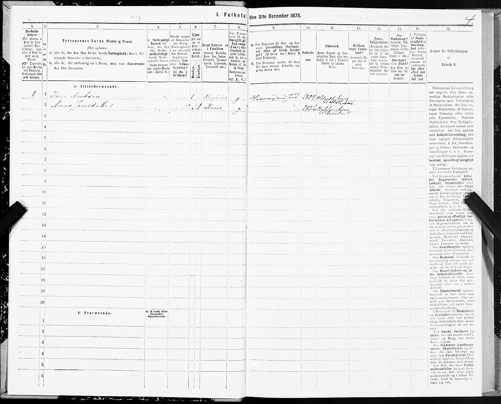 SAT, 1875 census for 1653P Melhus, 1875, p. 3004