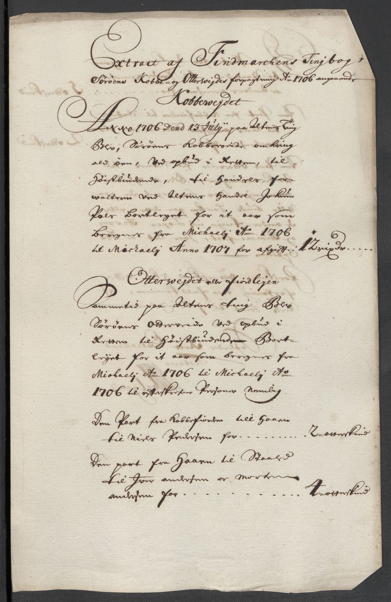 Rentekammeret inntil 1814, Reviderte regnskaper, Fogderegnskap, AV/RA-EA-4092/R69/L4853: Fogderegnskap Finnmark/Vardøhus, 1705-1706, p. 188