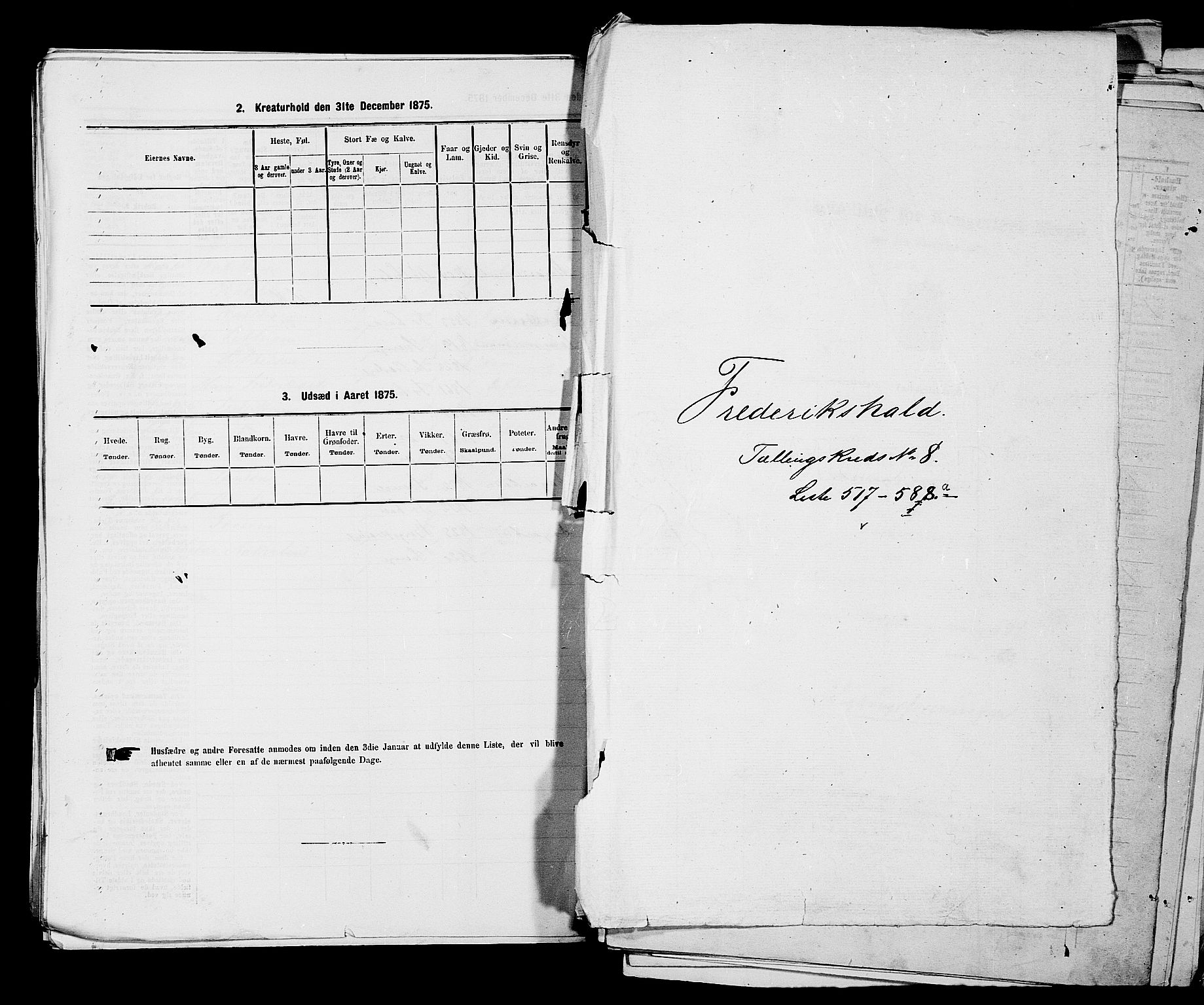 RA, 1875 census for 0101P Fredrikshald, 1875, p. 1274