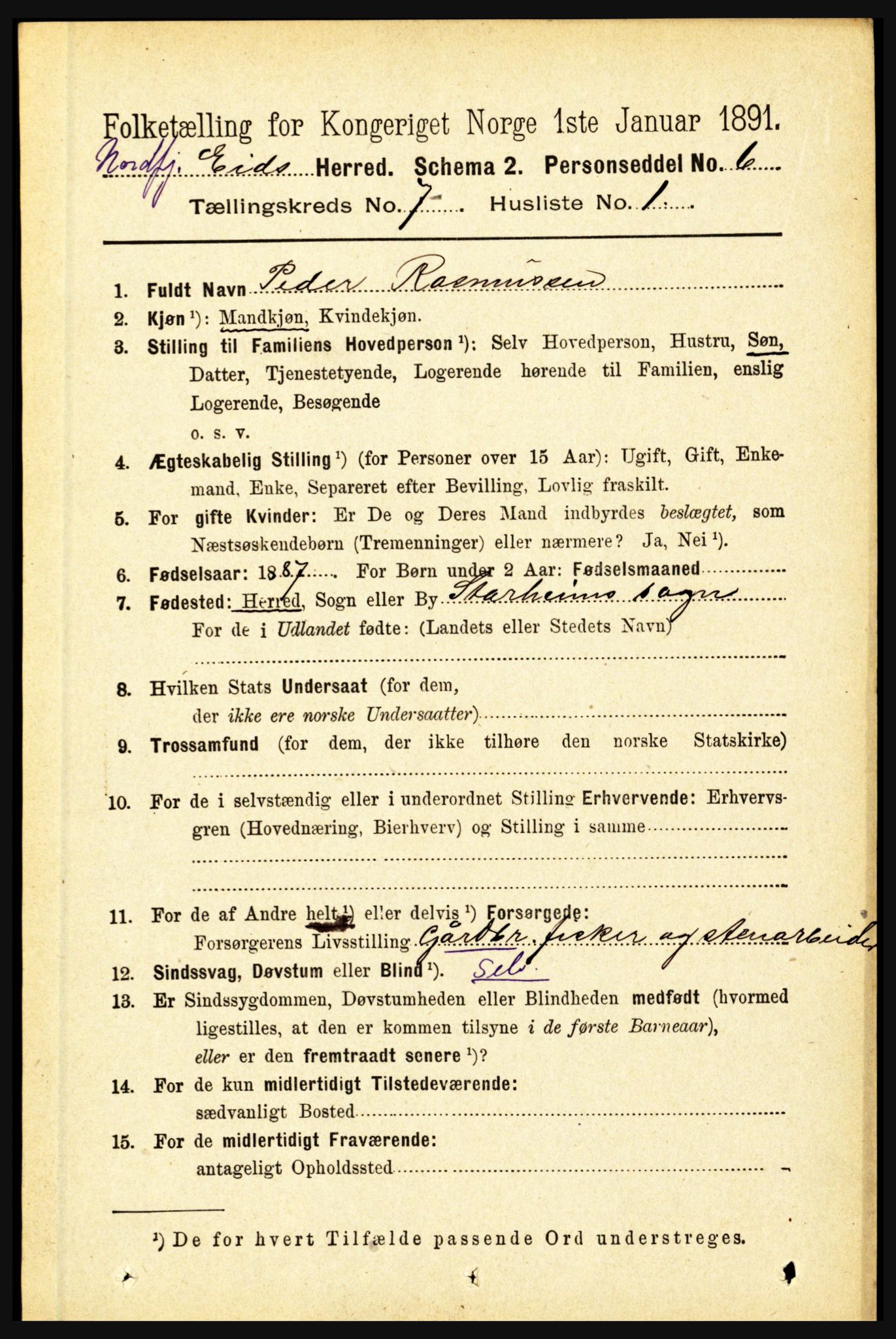 RA, 1891 census for 1443 Eid, 1891, p. 1789