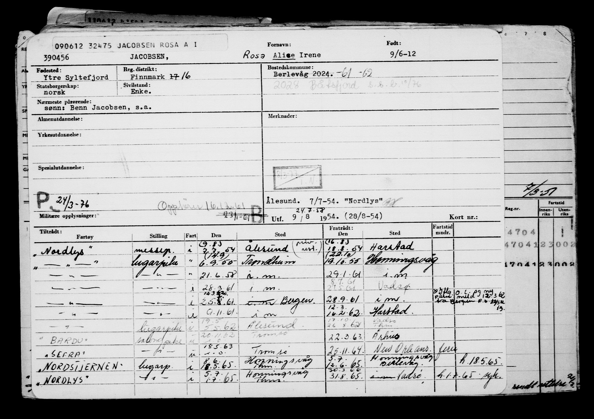 Direktoratet for sjømenn, AV/RA-S-3545/G/Gb/L0105: Hovedkort, 1912, p. 143