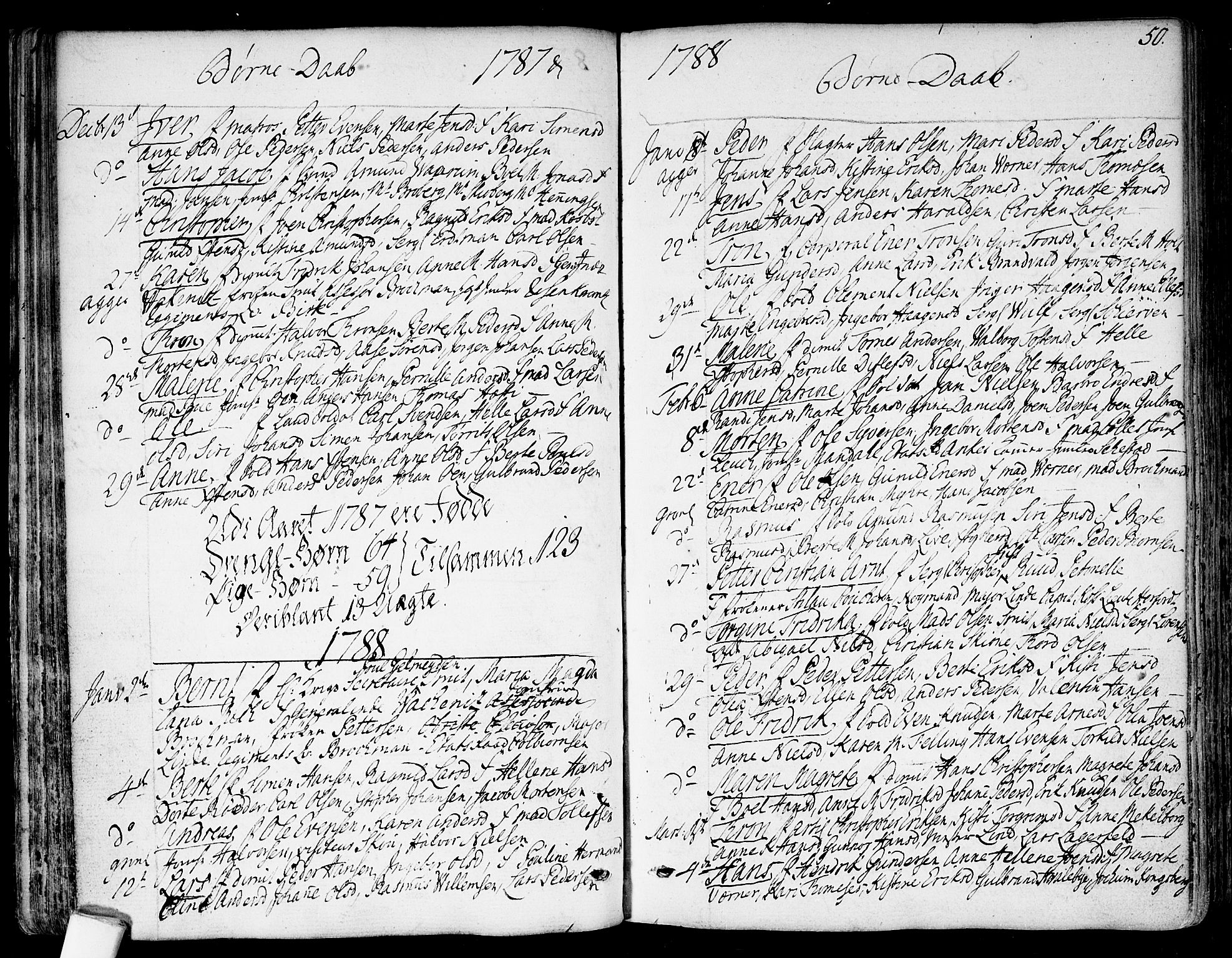 Garnisonsmenigheten Kirkebøker, SAO/A-10846/F/Fa/L0003: Parish register (official) no. 3, 1777-1809, p. 50