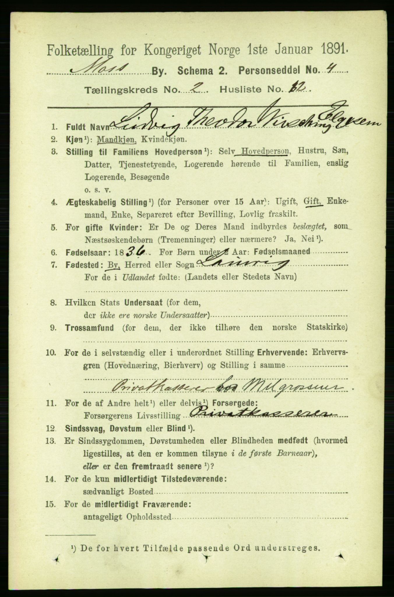 RA, 1891 census for 0104 Moss, 1891, p. 2048